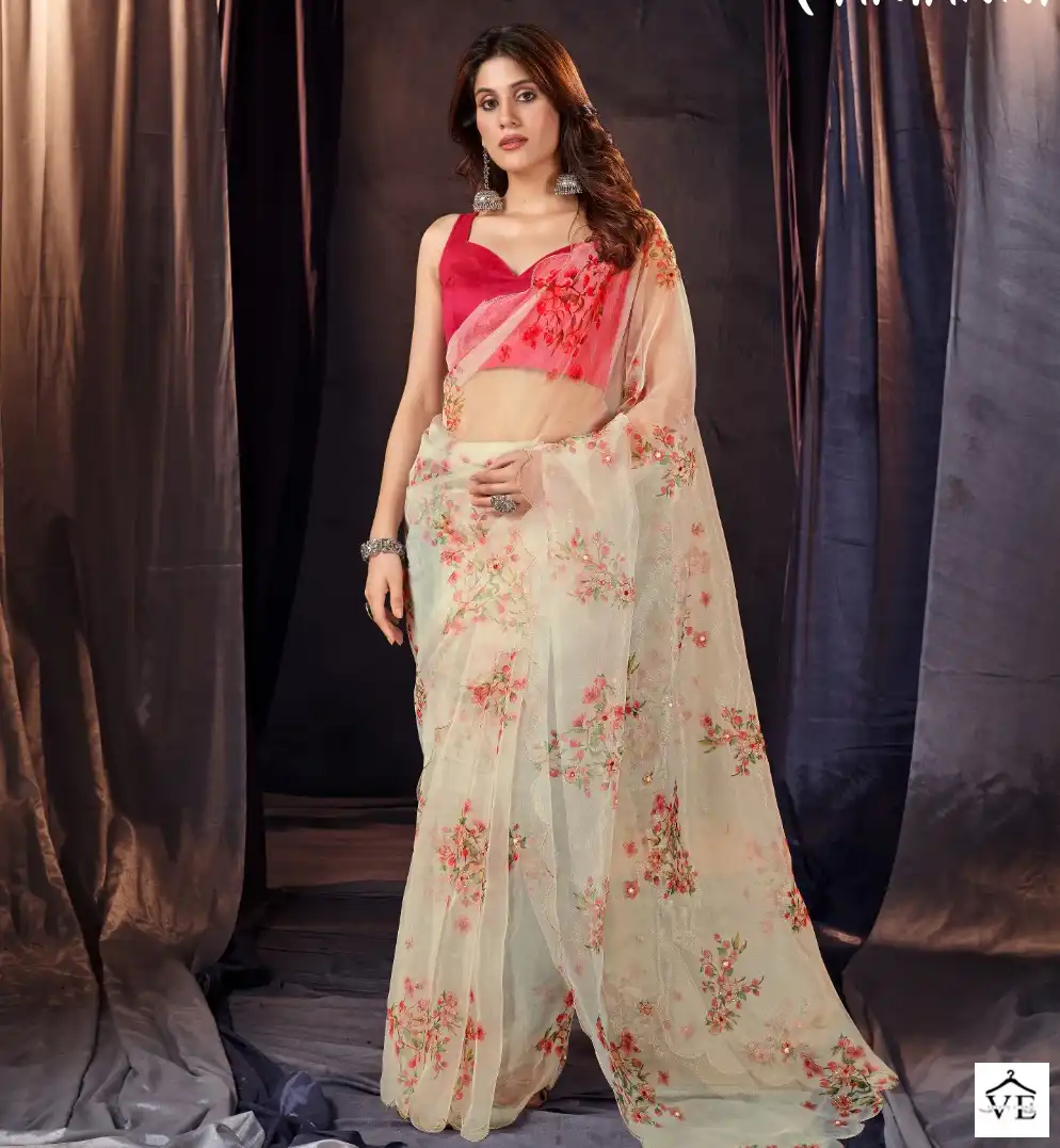 Vardan Ethnic Sabah Organza Wholesale Sarees Catalog — Wholesale Sarees, MPA wholesale from Surat — view 1