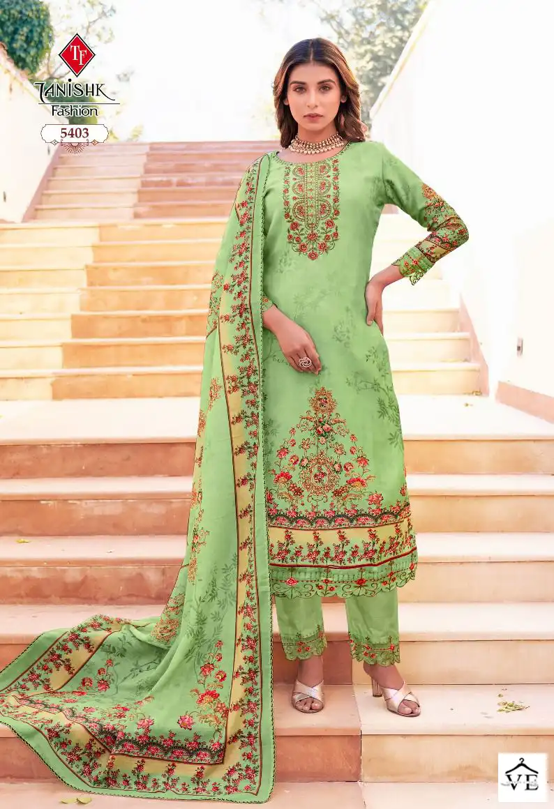 Tanishk Fashion Ibadat Cambric Cotton Wholesale Pakistani Salwar Suit Catalog — Wholesale Salwar Suits, MPA wholesale from Surat - Gallery Image 8