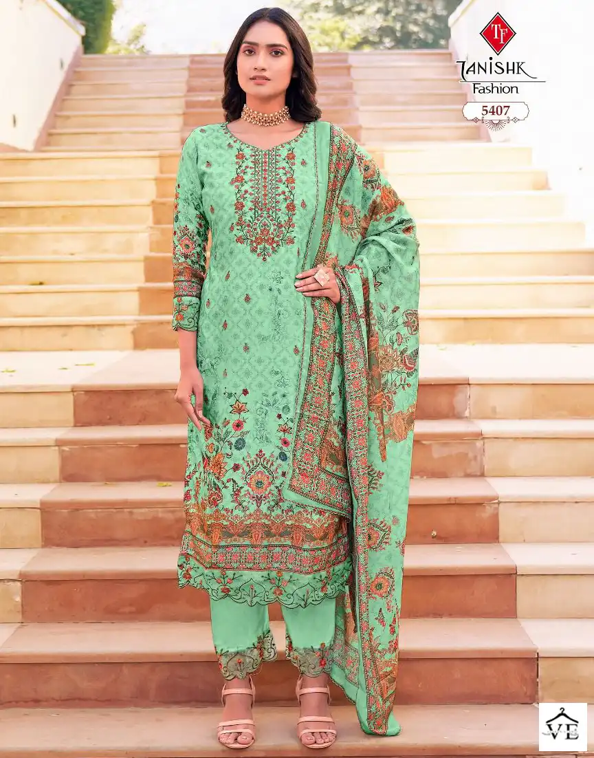 Tanishk Fashion Ibadat Cambric Cotton Wholesale Pakistani Salwar Suit Catalog — Wholesale Salwar Suits, MPA wholesale from Surat — view 1