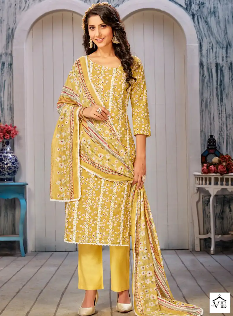 Bipson Thar 2111 Pure Cotton Wholesale Salwar Suit Catalog — Wholesale Salwar Suits, MPA wholesale from Surat — view 1