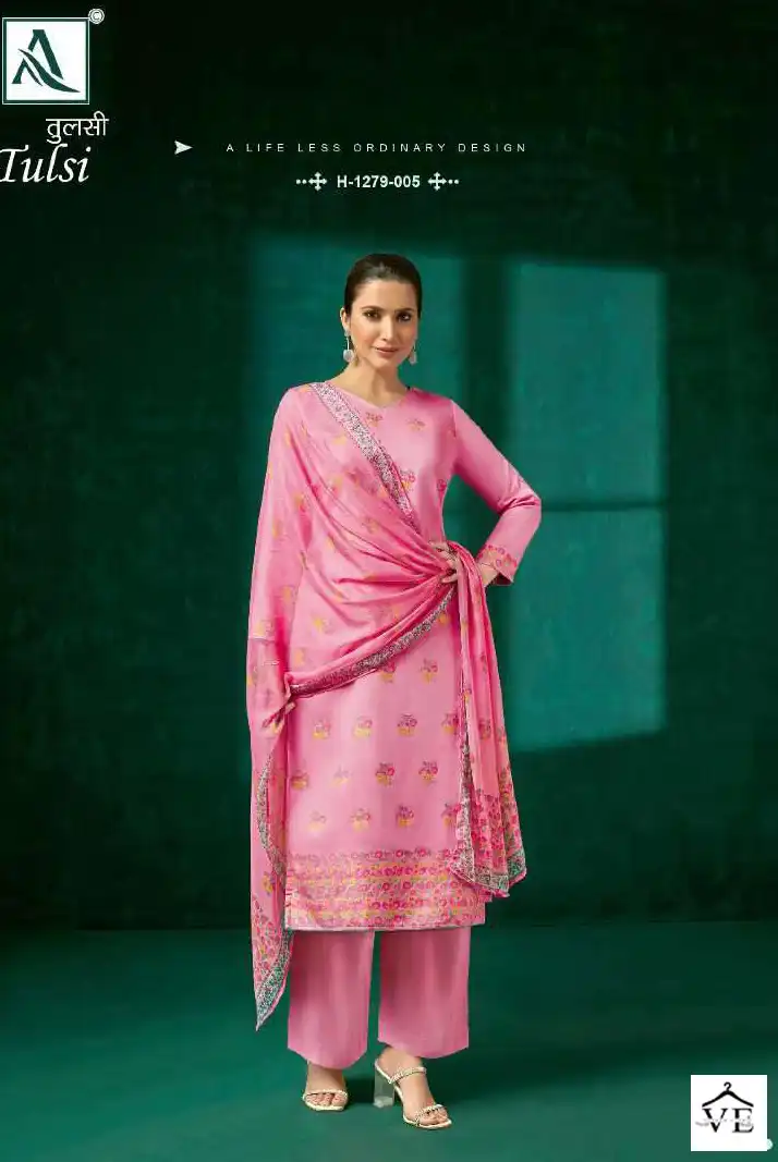 Alok Suits Tulsi Cotton Wholesale Designer Salwar Suit Catalog — Wholesale Salwar Suits, MPA wholesale from Surat - Gallery Image 2
