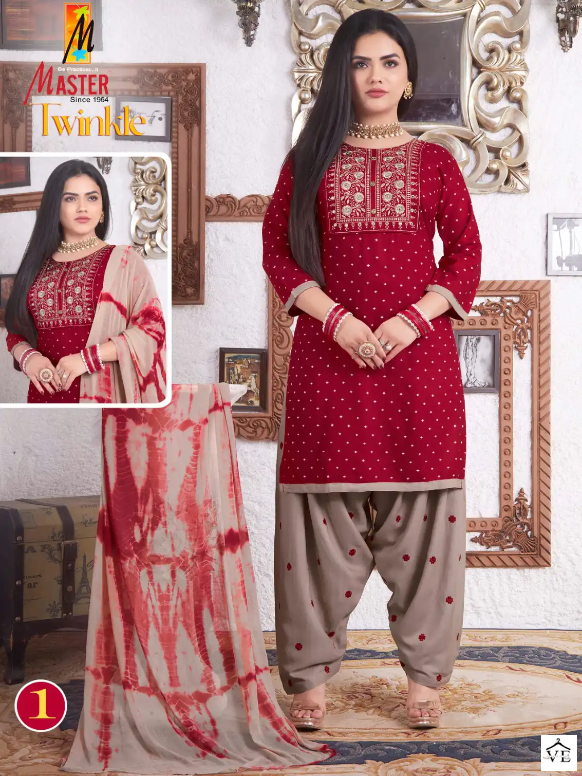 Master Twinkle Rayon Wholesale Readymade Salwar Suit Catalog — Wholesale Salwar Suits, MPA wholesale from Surat — view 1