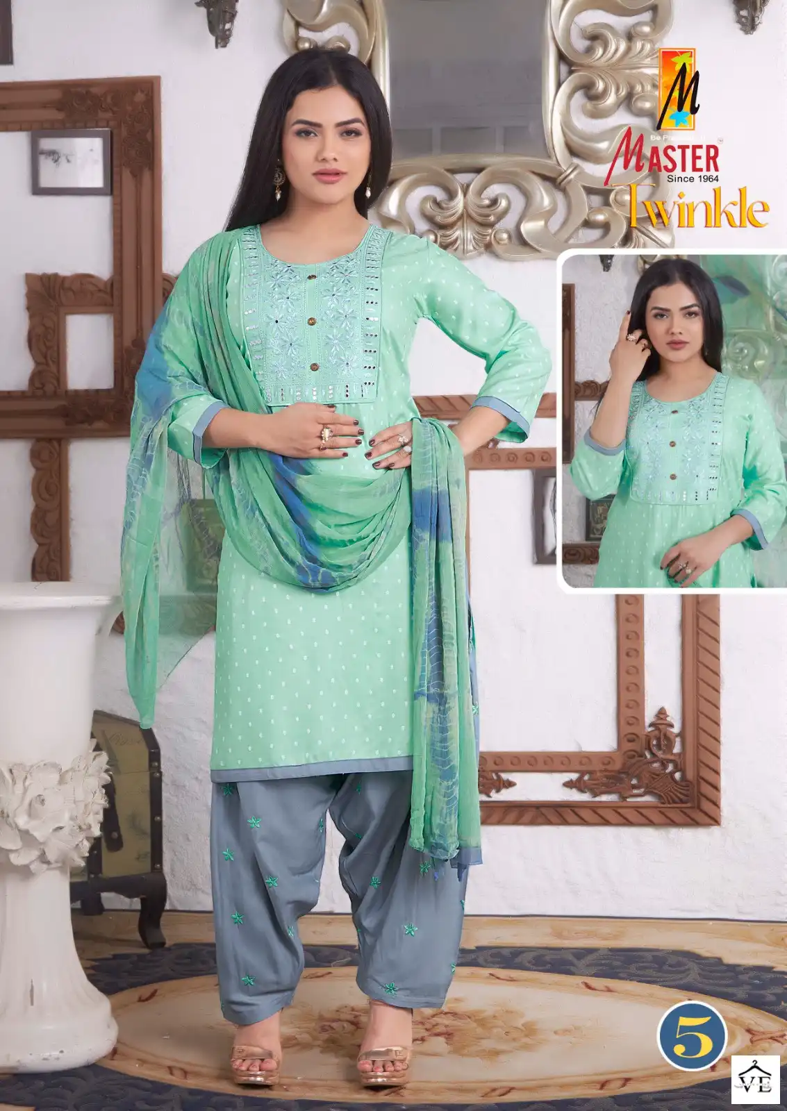 Master Twinkle Rayon Wholesale Readymade Salwar Suit Catalog — Wholesale Salwar Suits, MPA wholesale from Surat - Gallery Image 4