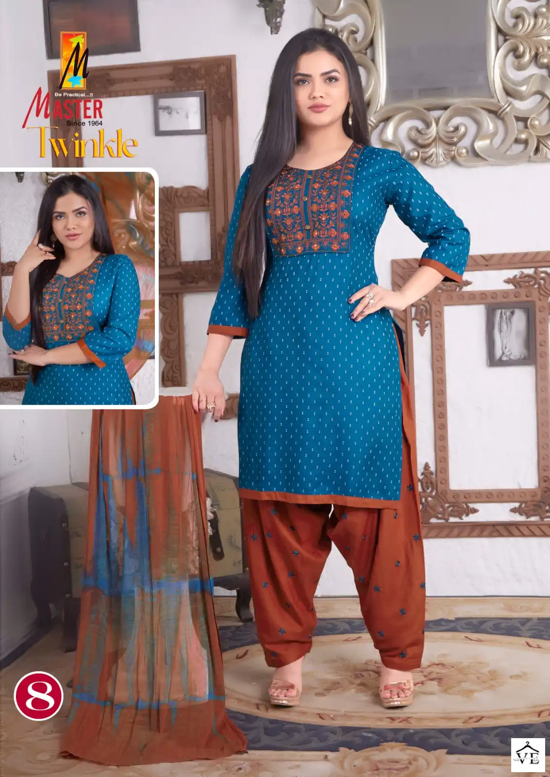 Master Twinkle Rayon Wholesale Readymade Salwar Suit Catalog — Wholesale Salwar Suits, MPA wholesale from Surat - Gallery Image 7