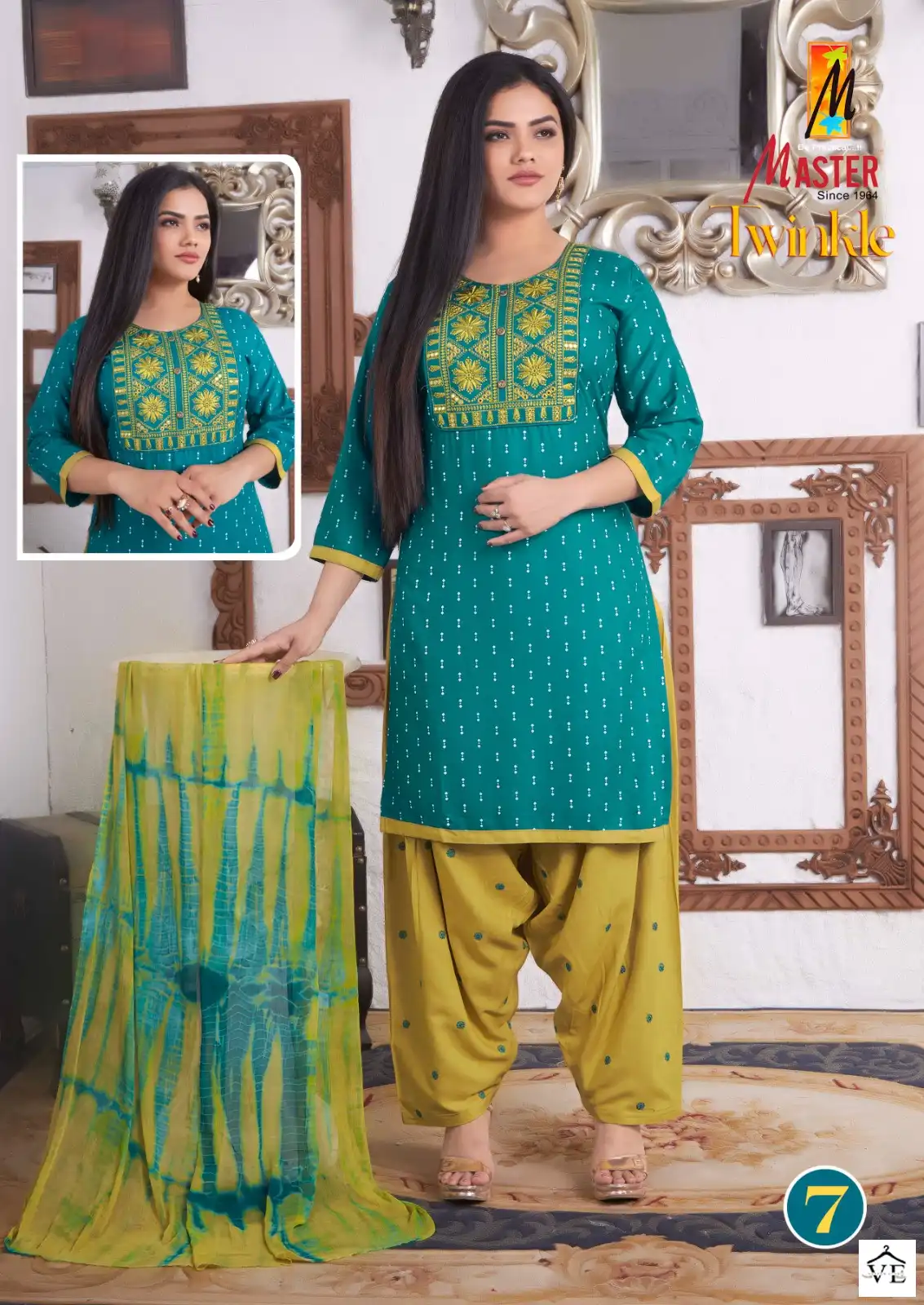 Master Twinkle Rayon Wholesale Readymade Salwar Suit Catalog — Wholesale Salwar Suits, MPA wholesale from Surat - Gallery Image 8