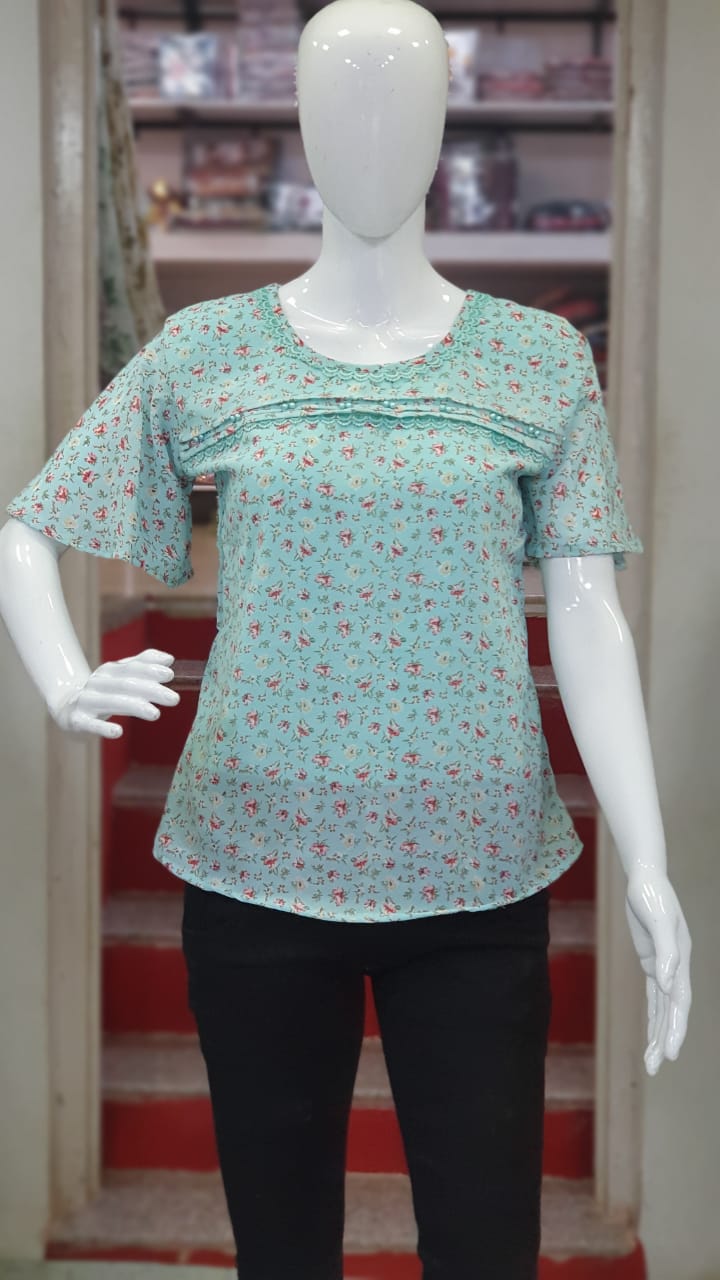 Vardan Ethnic Top Collection D.No 324 Georgette Wholesale Kurtis Catalog — Wholesale Kurtis, MPA wholesale from Surat - Gallery Image 2