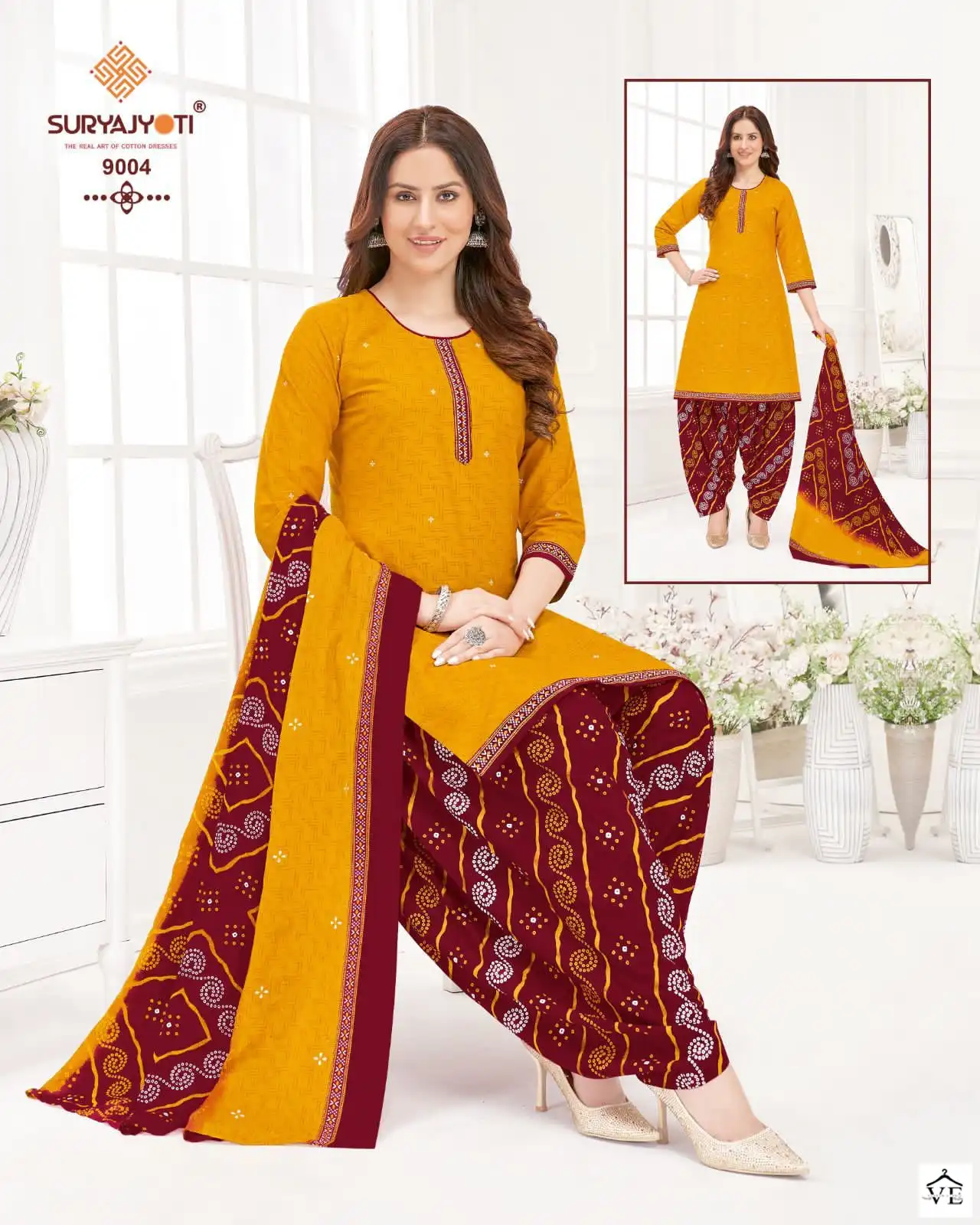Suryajyoti Trendy Patiyala Vol 9 Cotton Wholesale Salwar Suit Catalog — Wholesale Salwar Suits, MPA wholesale from Surat - Gallery Image 9