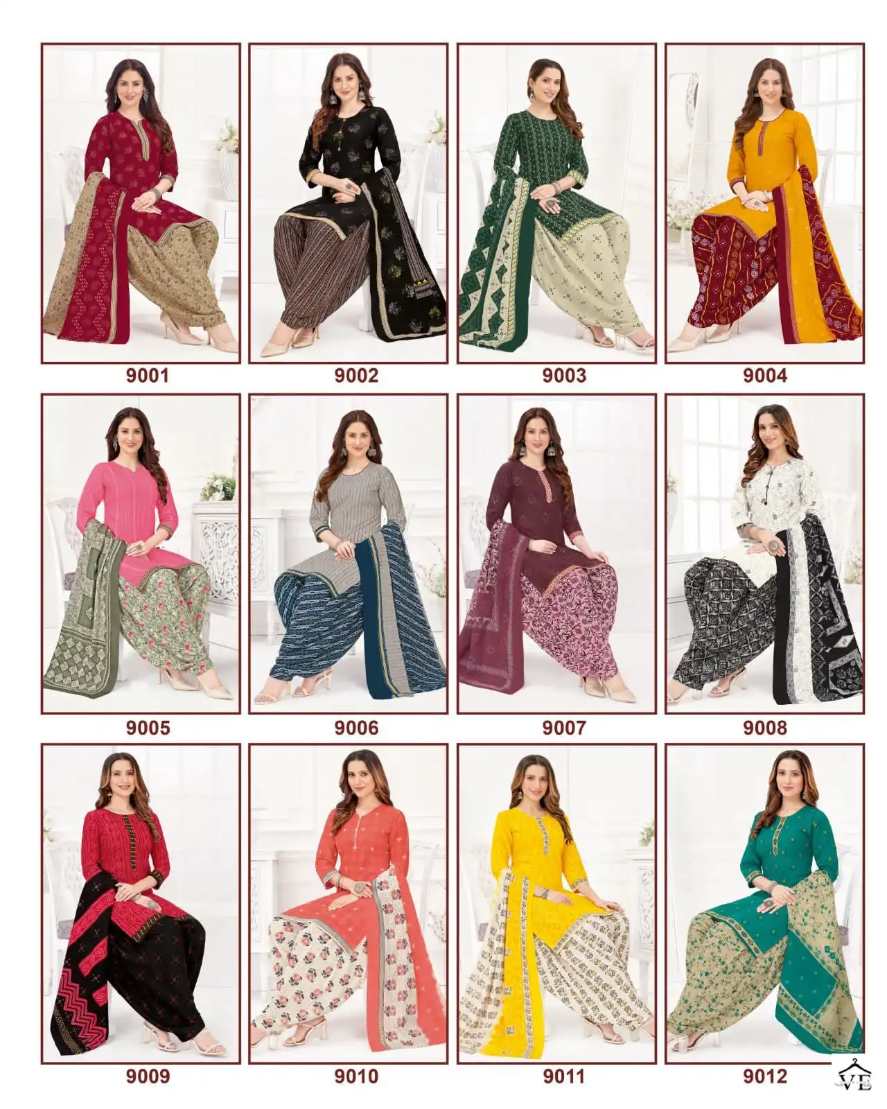 Suryajyoti Trendy Patiyala Vol 9 Cotton Wholesale Salwar Suit Catalog — Wholesale Salwar Suits, MPA wholesale from Surat - Gallery Image 16