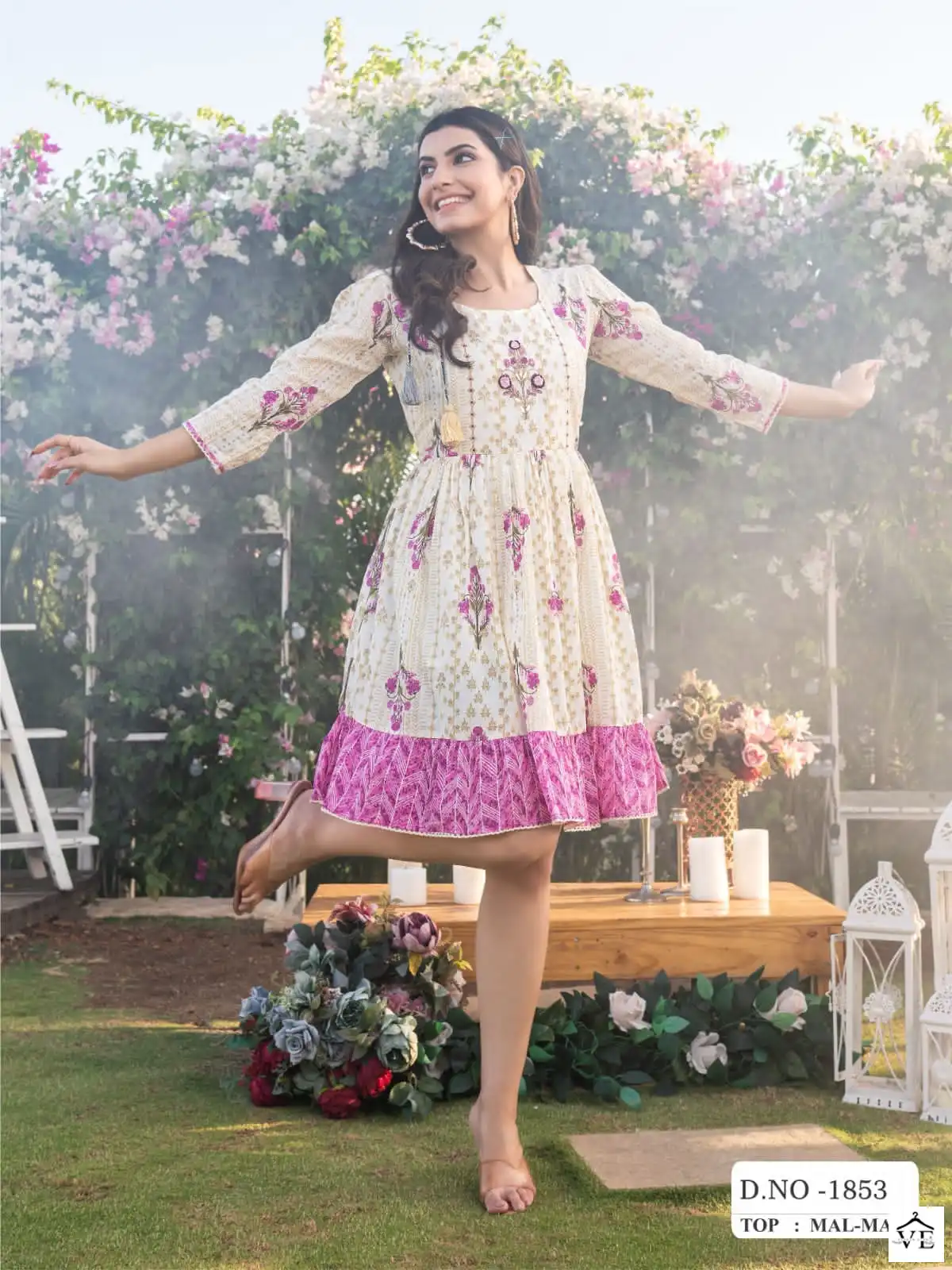 Vardan Ethnic Tunics Mal Mal Wholesale Kurtis Catalog — Wholesale Kurtis, MPA wholesale from Surat — view 2