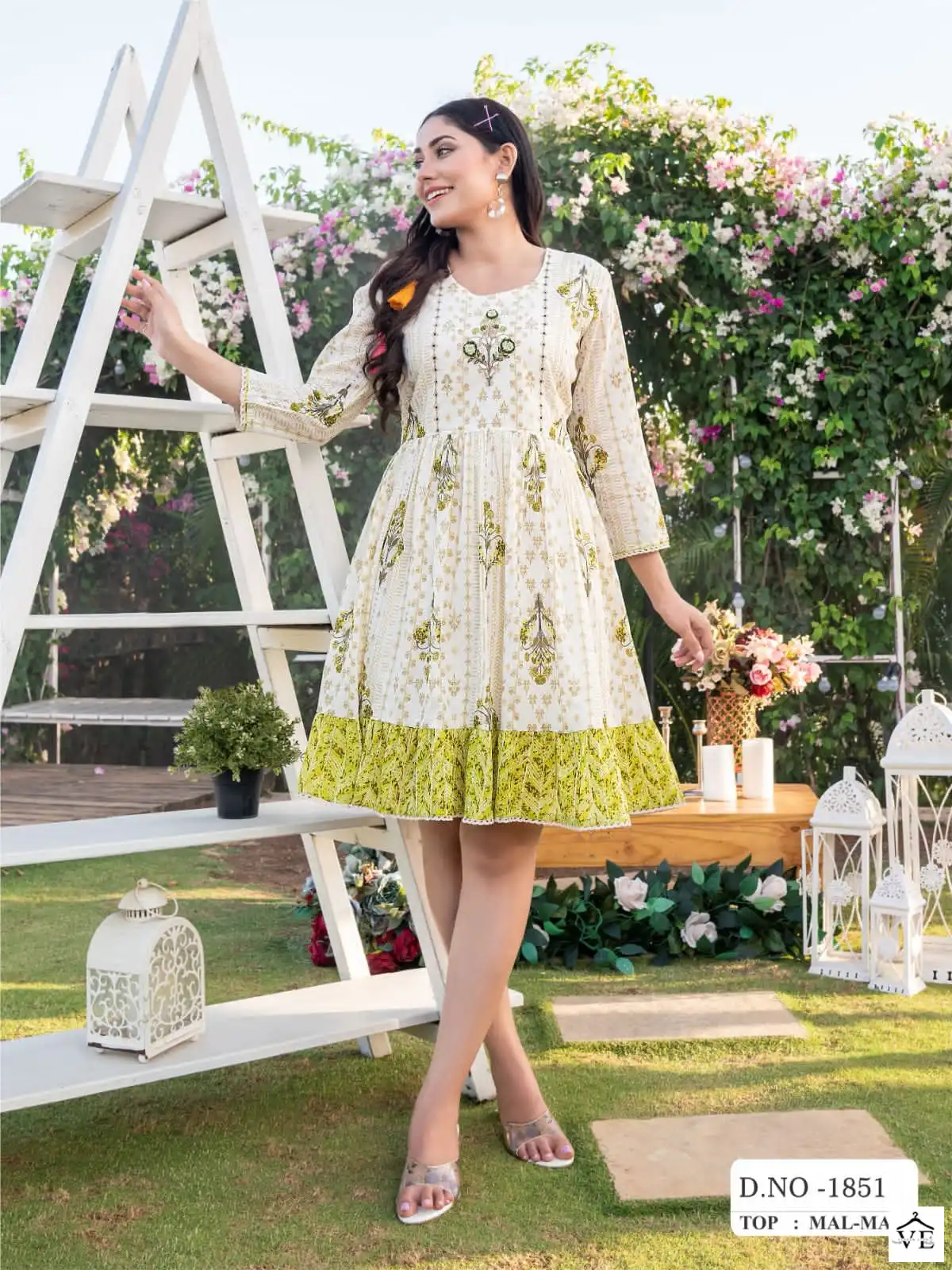 Vardan Ethnic Tunics Mal Mal Wholesale Kurtis Catalog — Wholesale Kurtis, MPA wholesale from Surat — view 3