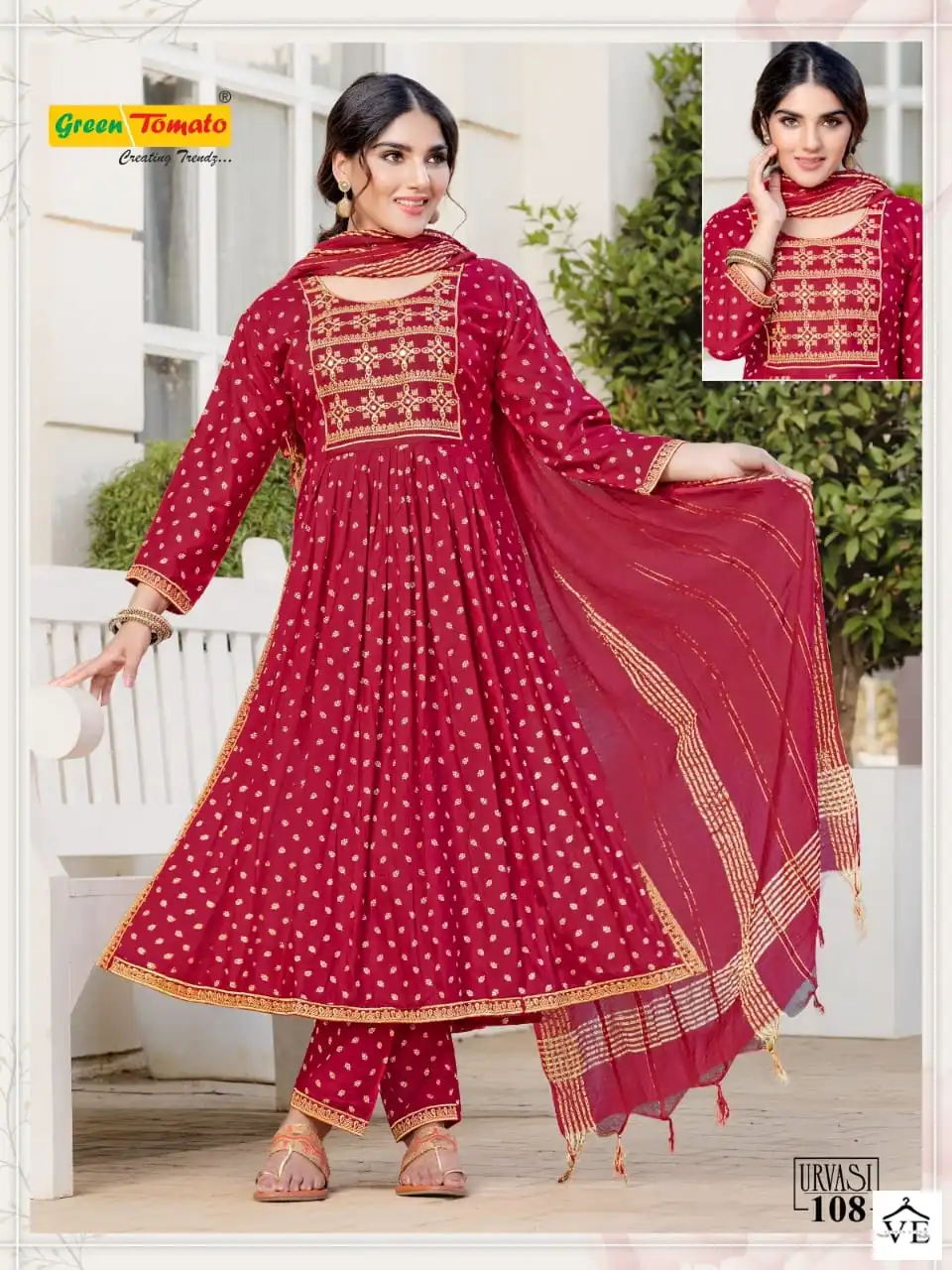Vardan Ethnic Urvasi Rayon Wholesale Readymade Salwar Suit Catalog — Wholesale Salwar Suits, MPA wholesale from Surat - Gallery Image 3