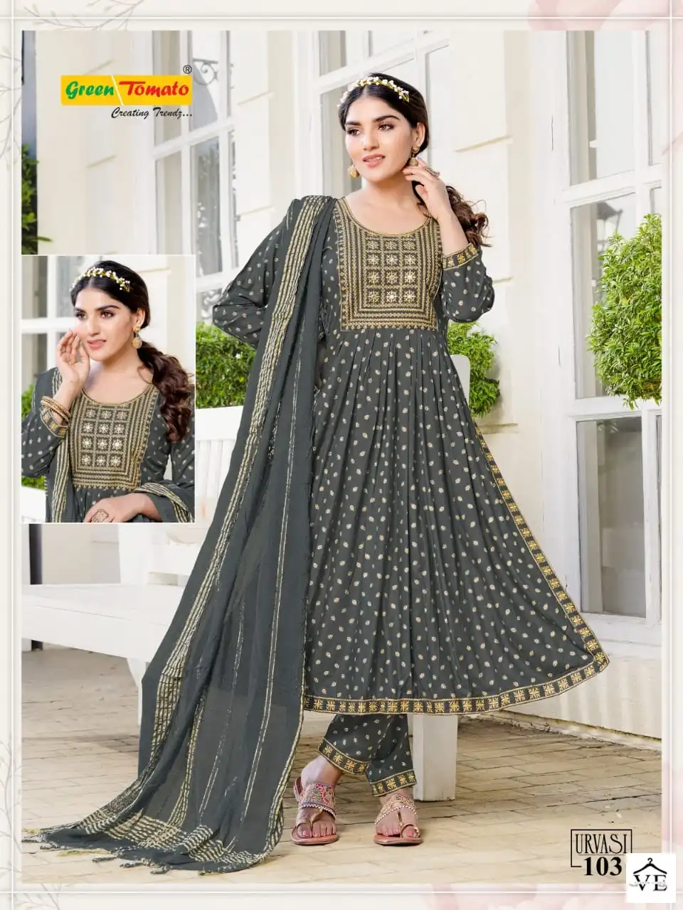 Vardan Ethnic Urvasi Rayon Wholesale Readymade Salwar Suit Catalog — Wholesale Salwar Suits, MPA wholesale from Surat - Gallery Image 4