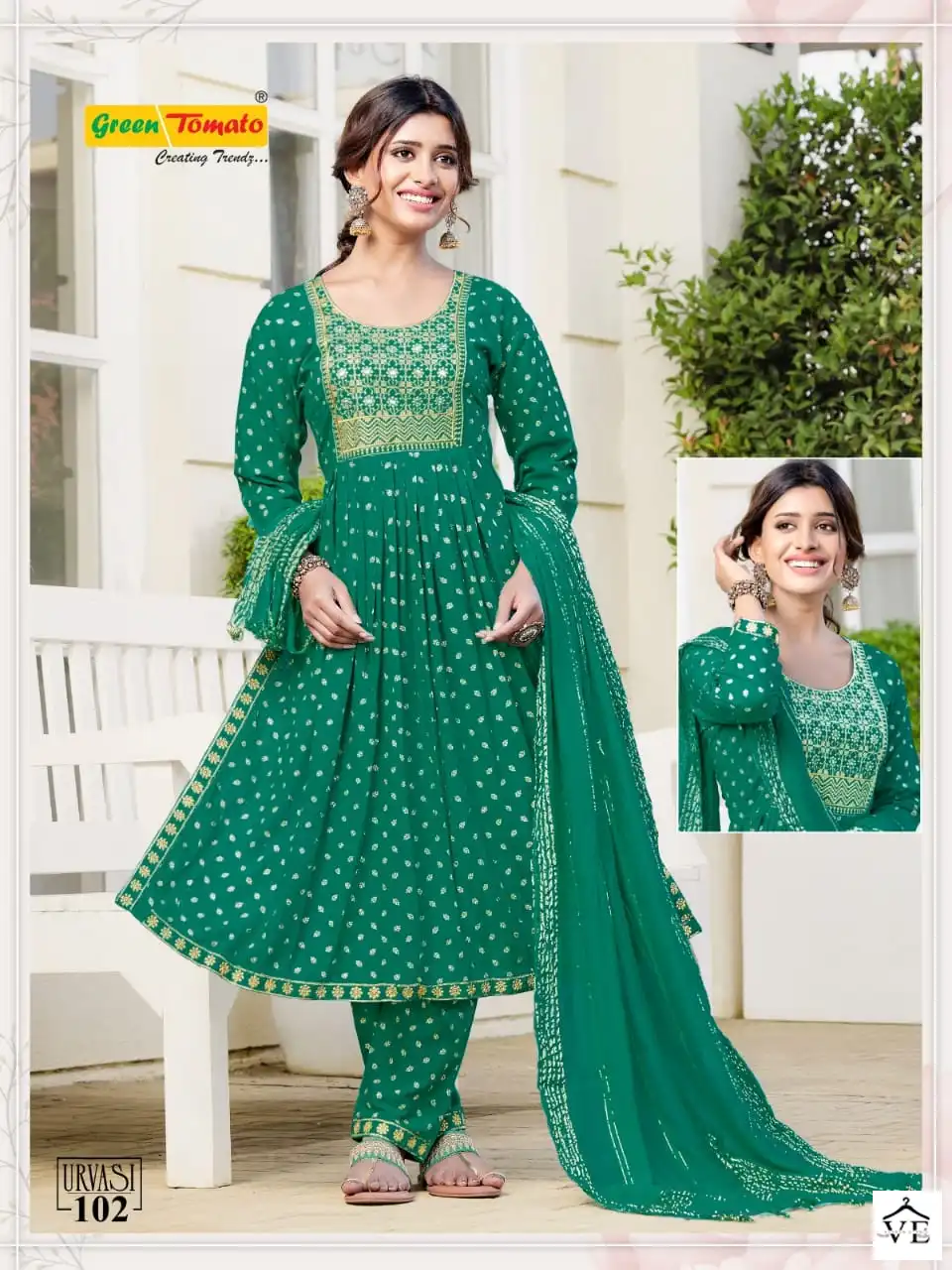 Vardan Ethnic Urvasi Rayon Wholesale Readymade Salwar Suit Catalog — Wholesale Salwar Suits, MPA wholesale from Surat - Gallery Image 5