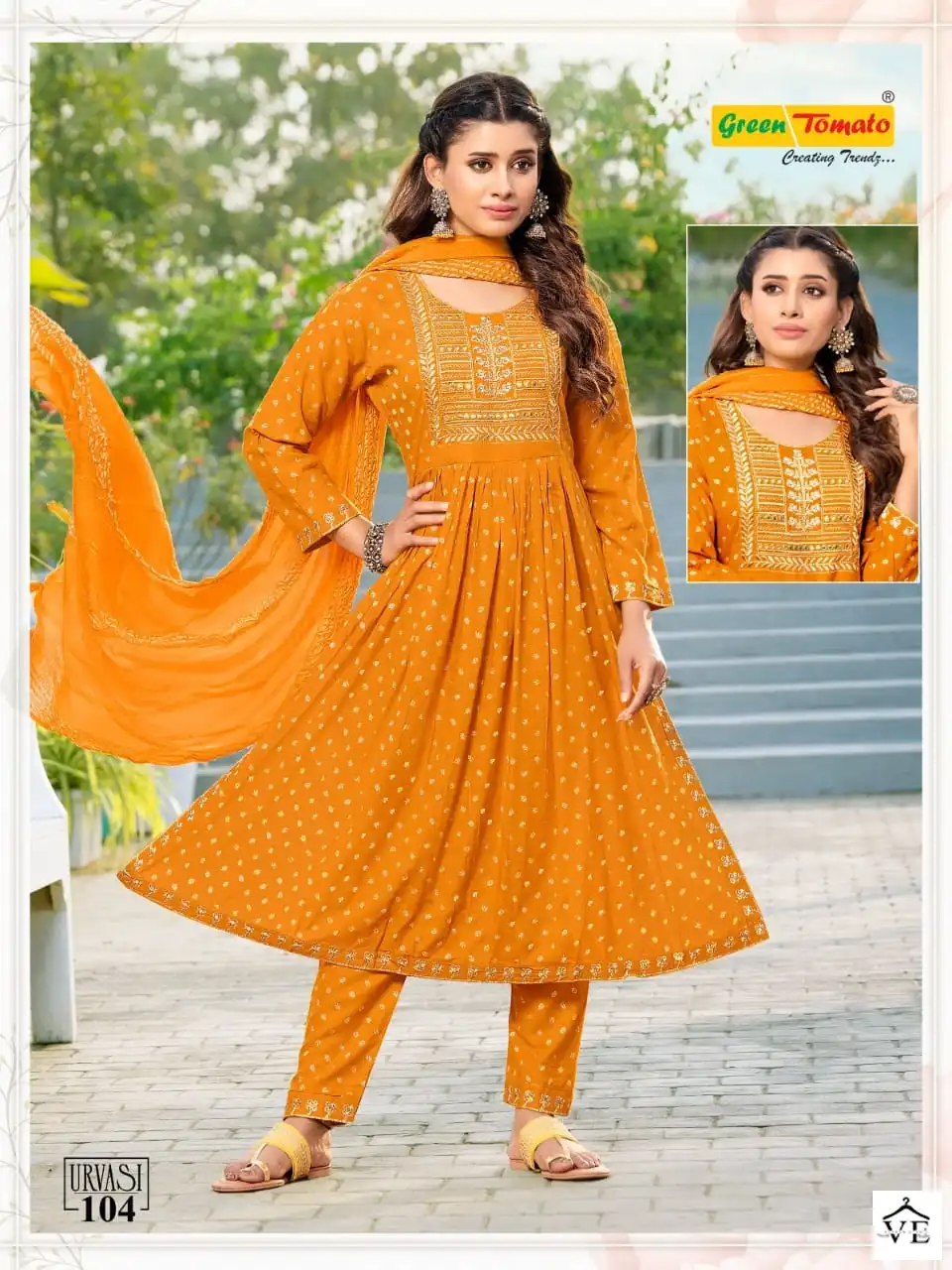 Vardan Ethnic Urvasi Rayon Wholesale Readymade Salwar Suit Catalog — Wholesale Salwar Suits, MPA wholesale from Surat - Gallery Image 7