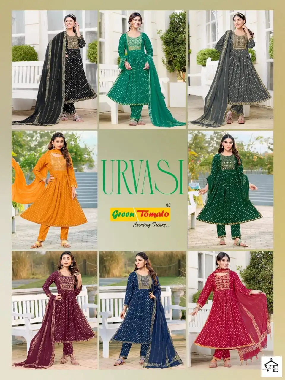 Vardan Ethnic Urvasi Rayon Wholesale Readymade Salwar Suit Catalog — Wholesale Salwar Suits, MPA wholesale from Surat — view 9