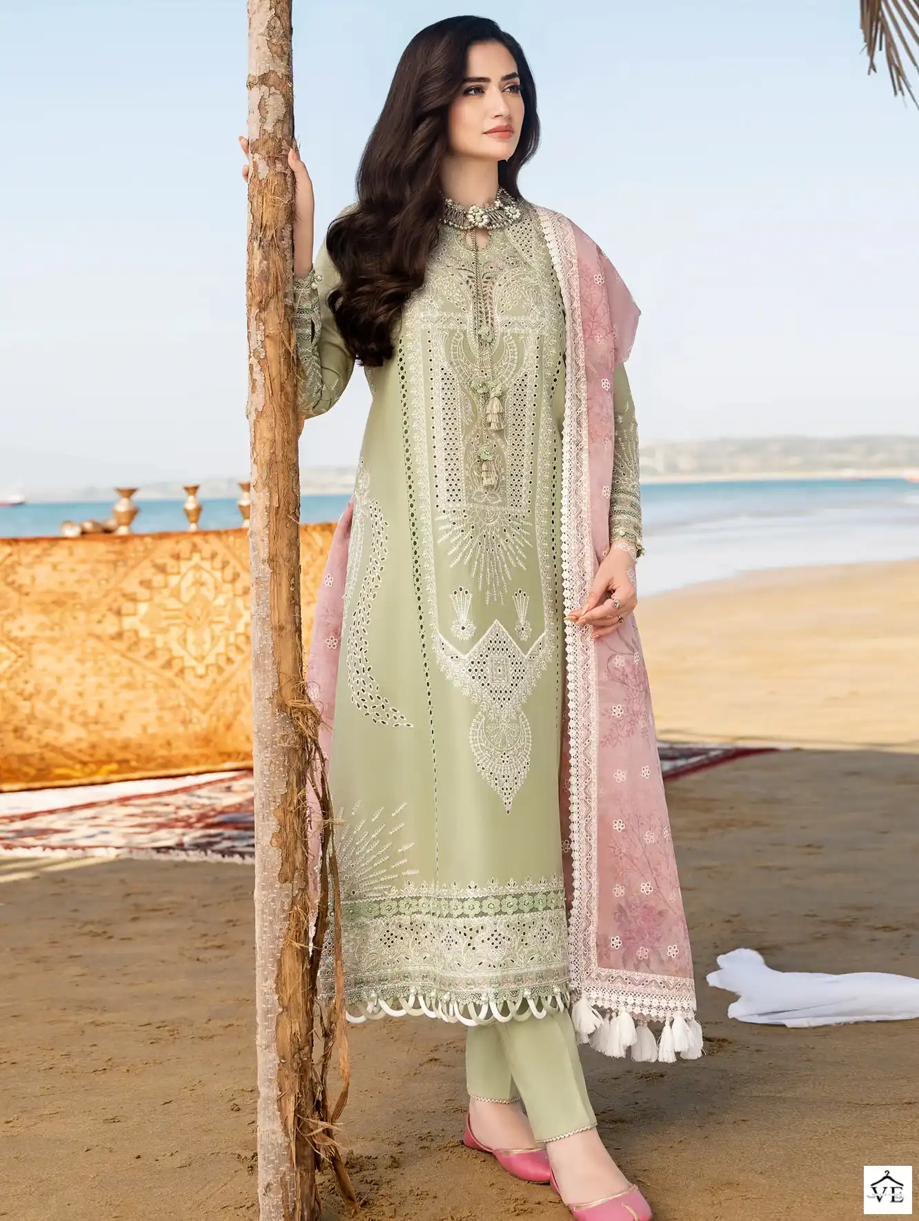 Zaha Crimson 10191 Pure Cambric Cotton Wholesale Pakistani Salwar Suit — Wholesale Salwar Suits, MPA wholesale from Surat — view 1