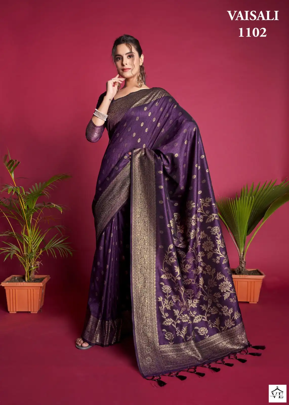 Vardan Ethnic Vaisali Banarasi Raw Silk Wholesale Sarees Catalog — Wholesale Sarees, MPA wholesale from Surat - Gallery Image 3