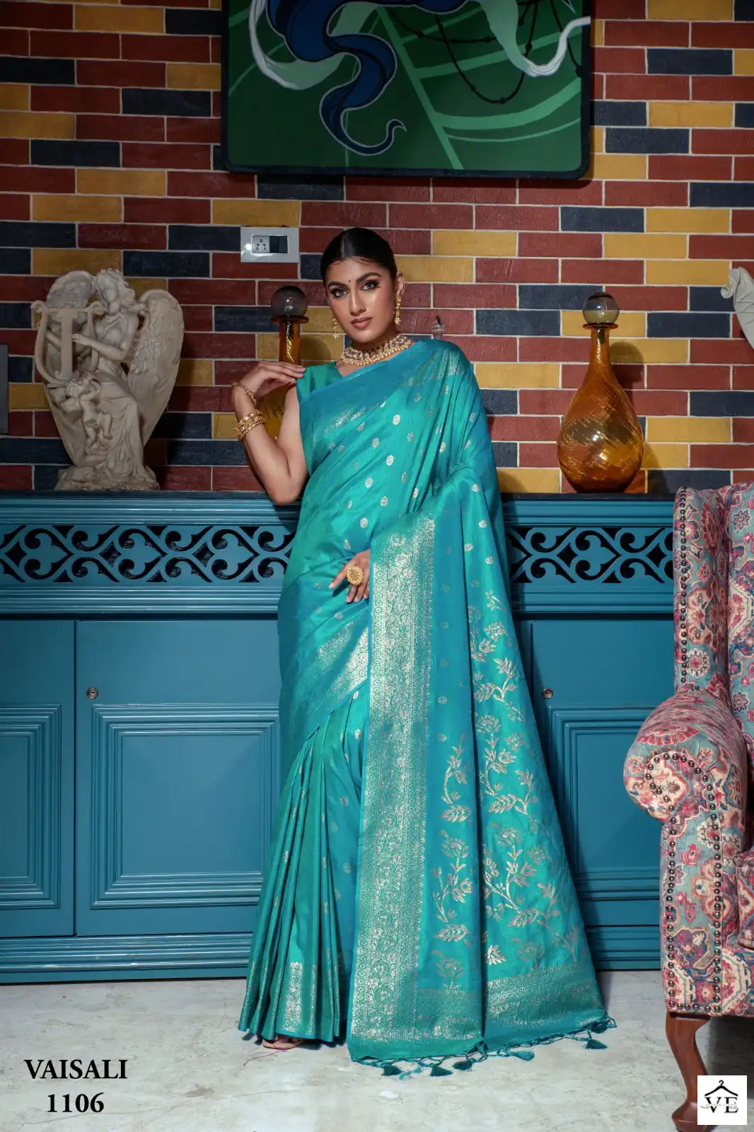 Vardan Ethnic Vaisali Banarasi Raw Silk Wholesale Sarees Catalog — Wholesale Sarees, MPA wholesale from Surat - Gallery Image 7