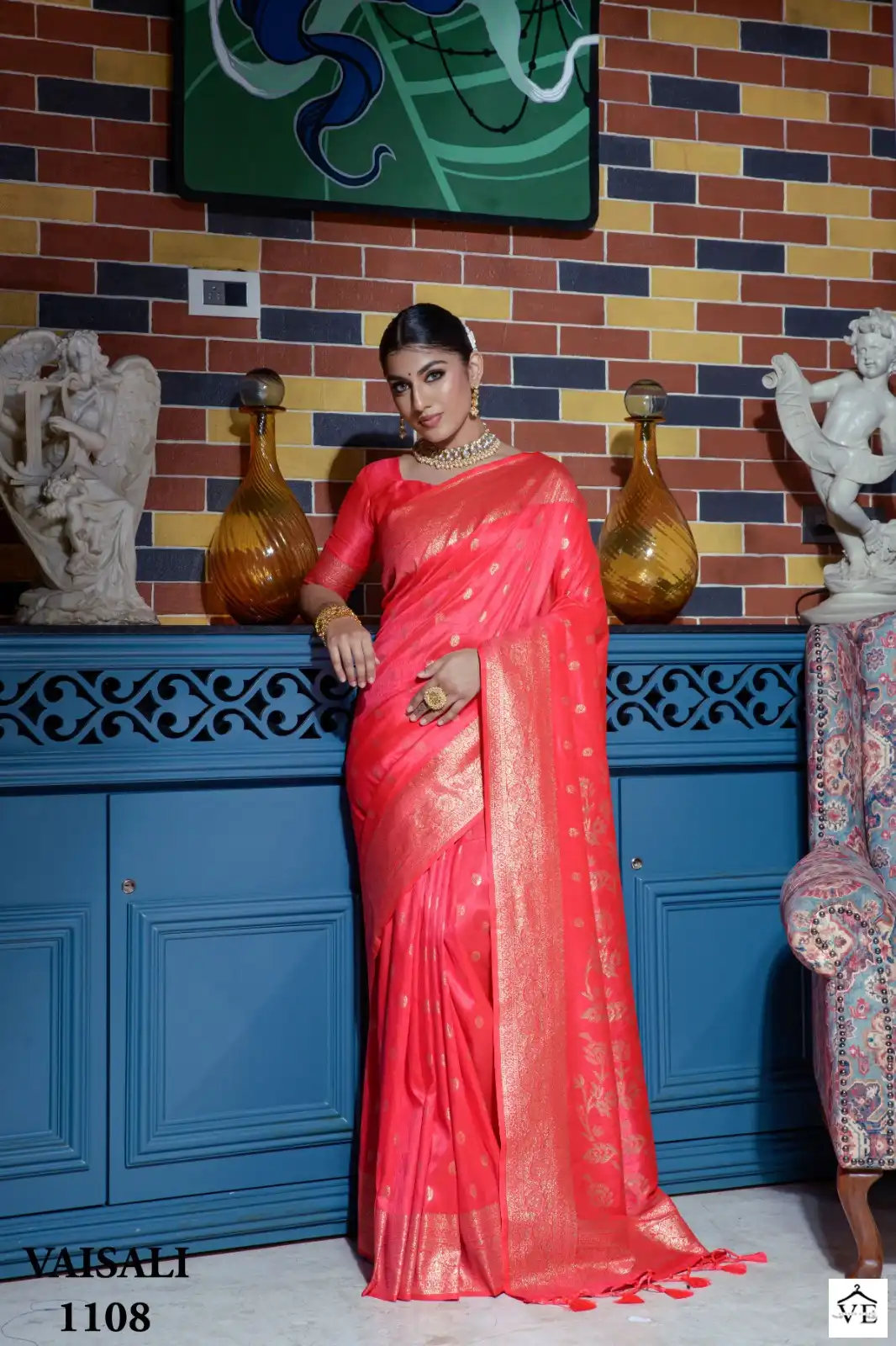 Vardan Ethnic Vaisali Banarasi Raw Silk Wholesale Sarees Catalog — Wholesale Sarees, MPA wholesale from Surat - Gallery Image 9