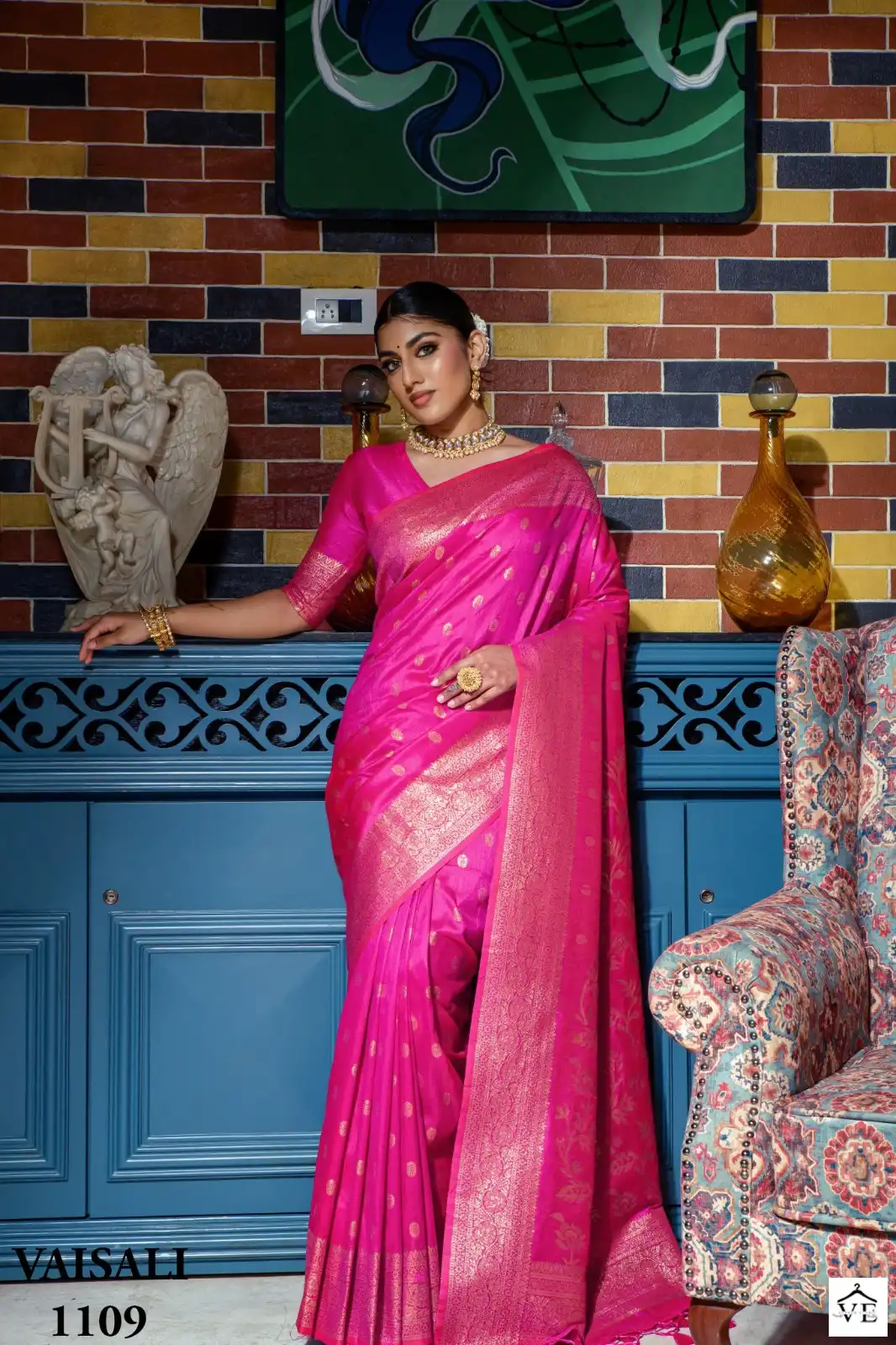Vardan Ethnic Vaisali Banarasi Raw Silk Wholesale Sarees Catalog — Wholesale Sarees, MPA wholesale from Surat — view 10
