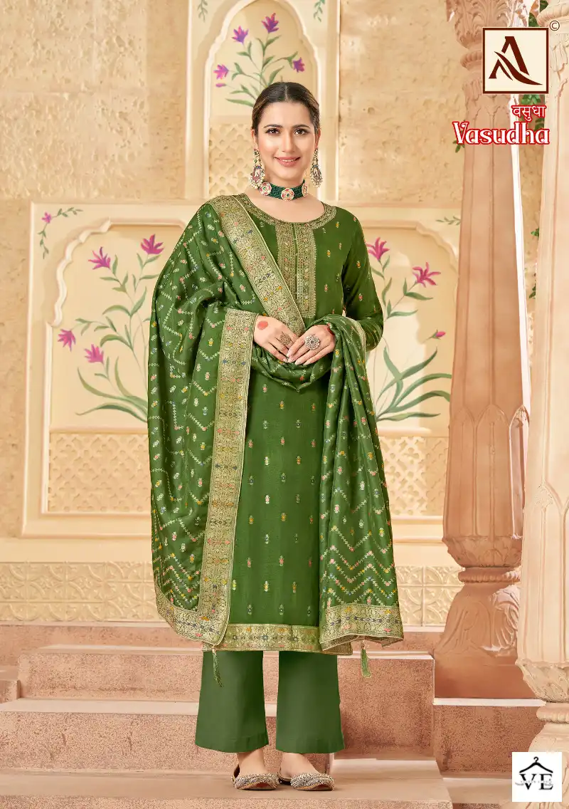 Alok Suits Vasudha Viscose Wholesale Designer Salwar Suit Catalog — Wholesale Salwar Suits, MPA wholesale from Surat - Gallery Image 4