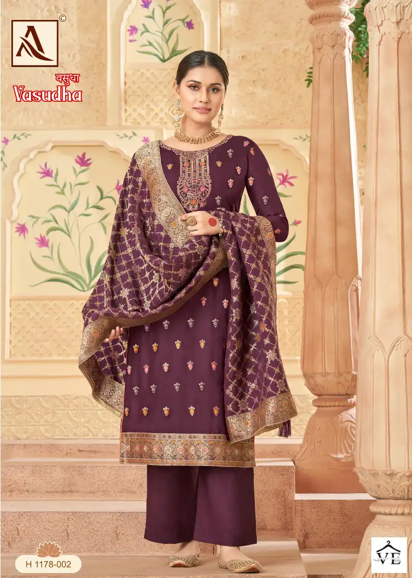 Alok Suits Vasudha Viscose Wholesale Designer Salwar Suit Catalog — Wholesale Salwar Suits, MPA wholesale from Surat - Gallery Image 5