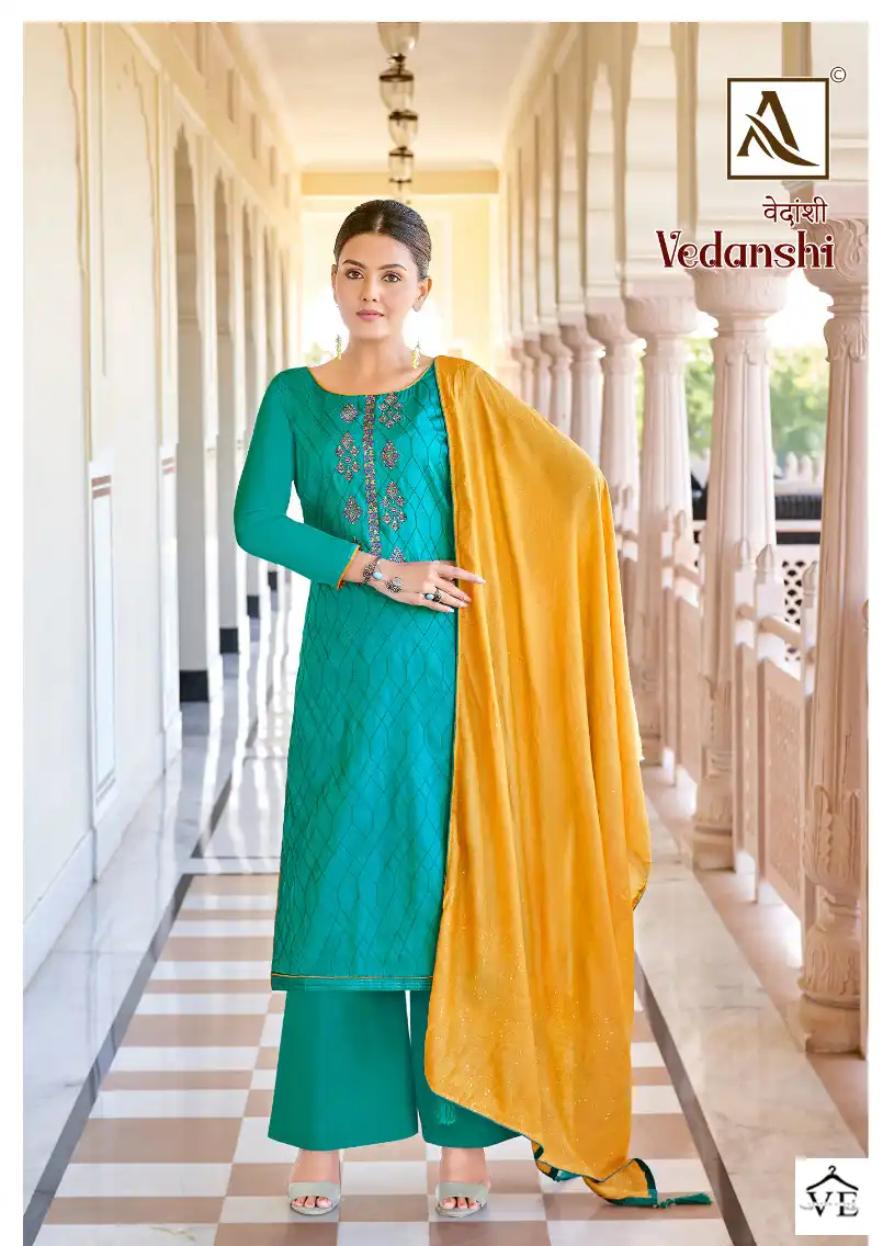 Alok Suits Vedanshi Jam Cotton Wholesale Designer Salwar Suit Catalog — Wholesale Salwar Suits, MPA wholesale from Surat - Gallery Image 3