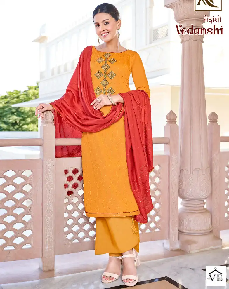 Alok Suits Vedanshi Jam Cotton Wholesale Designer Salwar Suit Catalog — Wholesale Salwar Suits, MPA wholesale from Surat — view 1