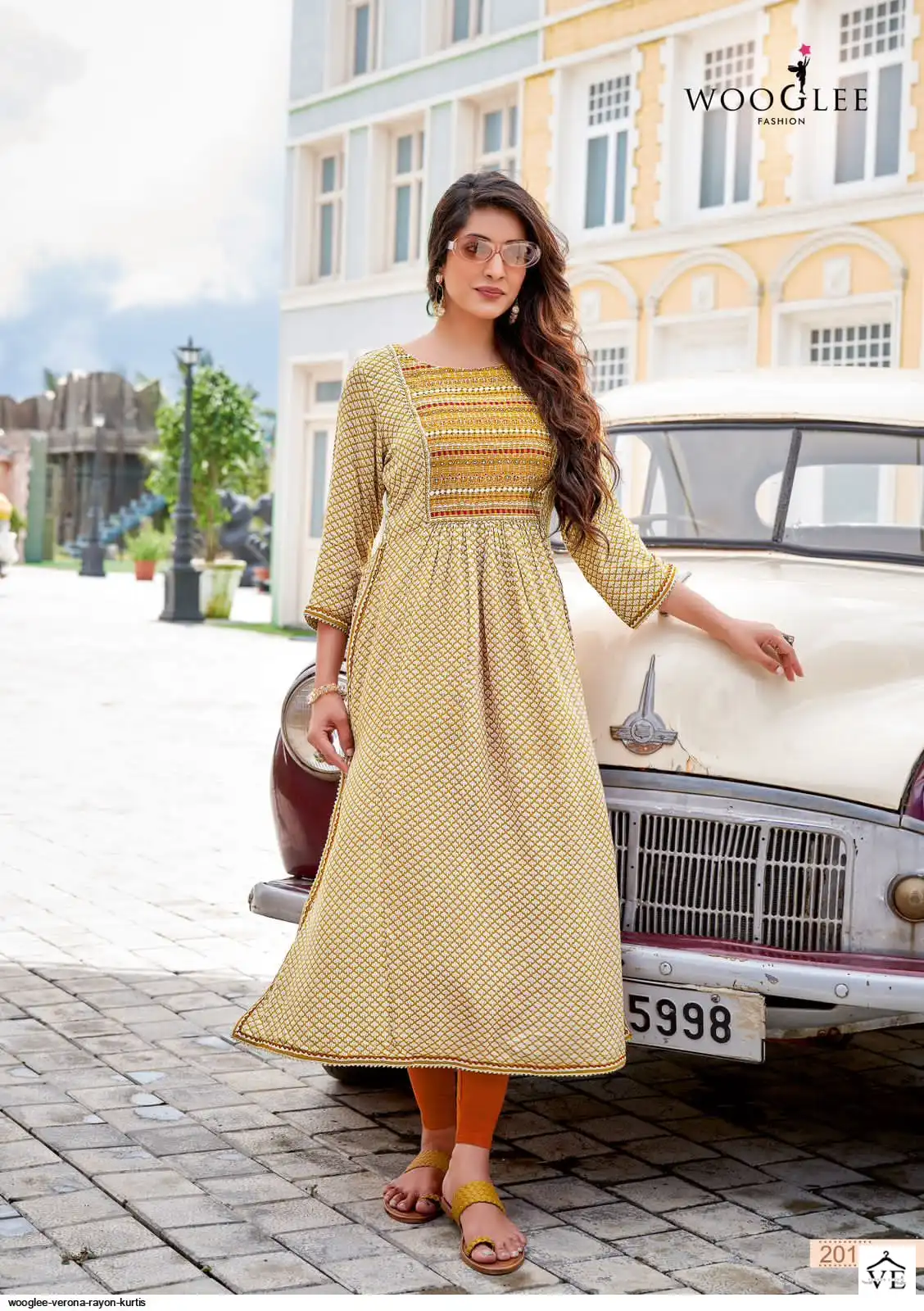 Wooglee Verona Rayon Wholesale Kurtis Catalog — Wholesale Kurtis, MPA wholesale from Surat — view 2