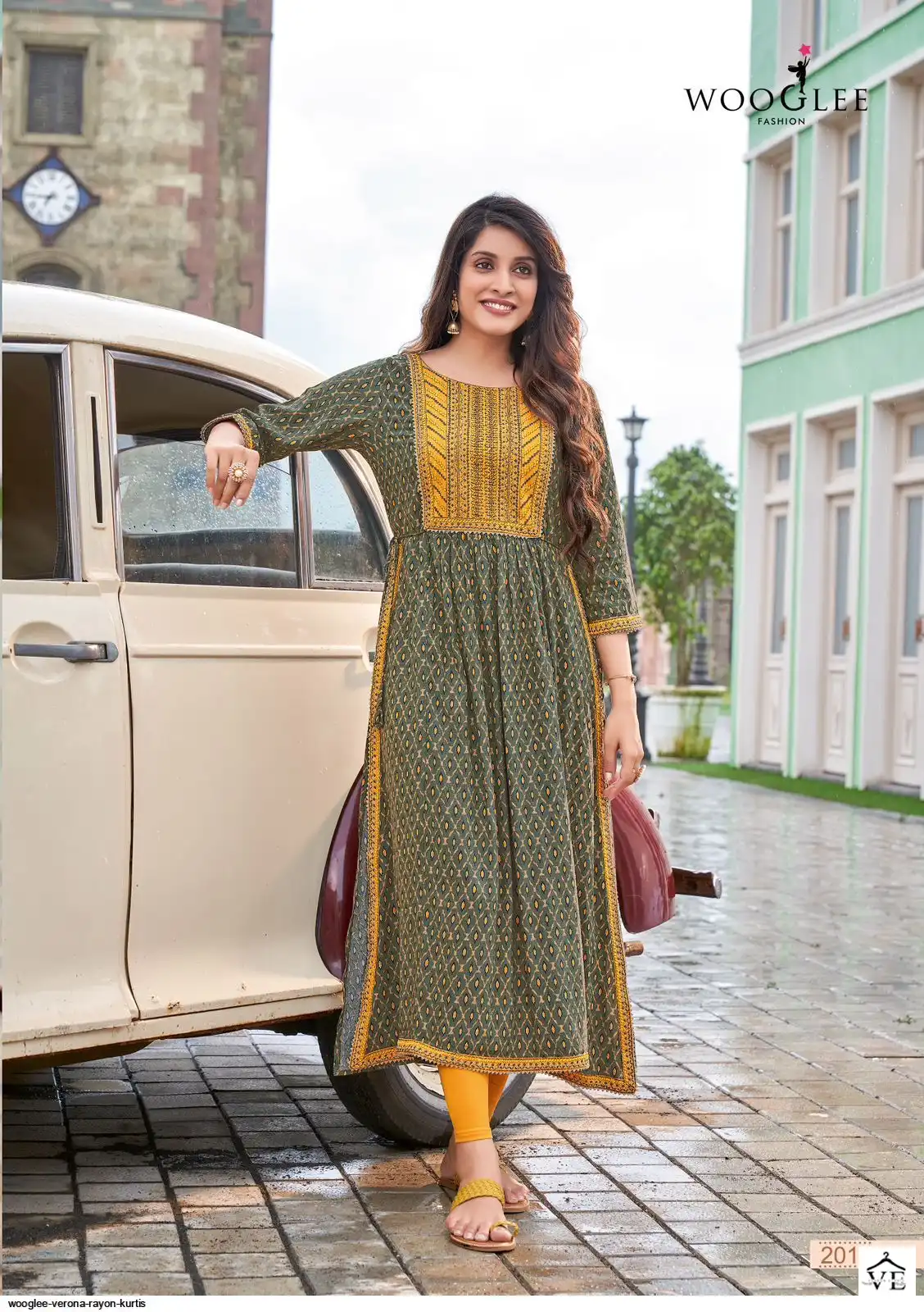 Wooglee Verona Rayon Wholesale Kurtis Catalog — Wholesale Kurtis, MPA wholesale from Surat — view 5