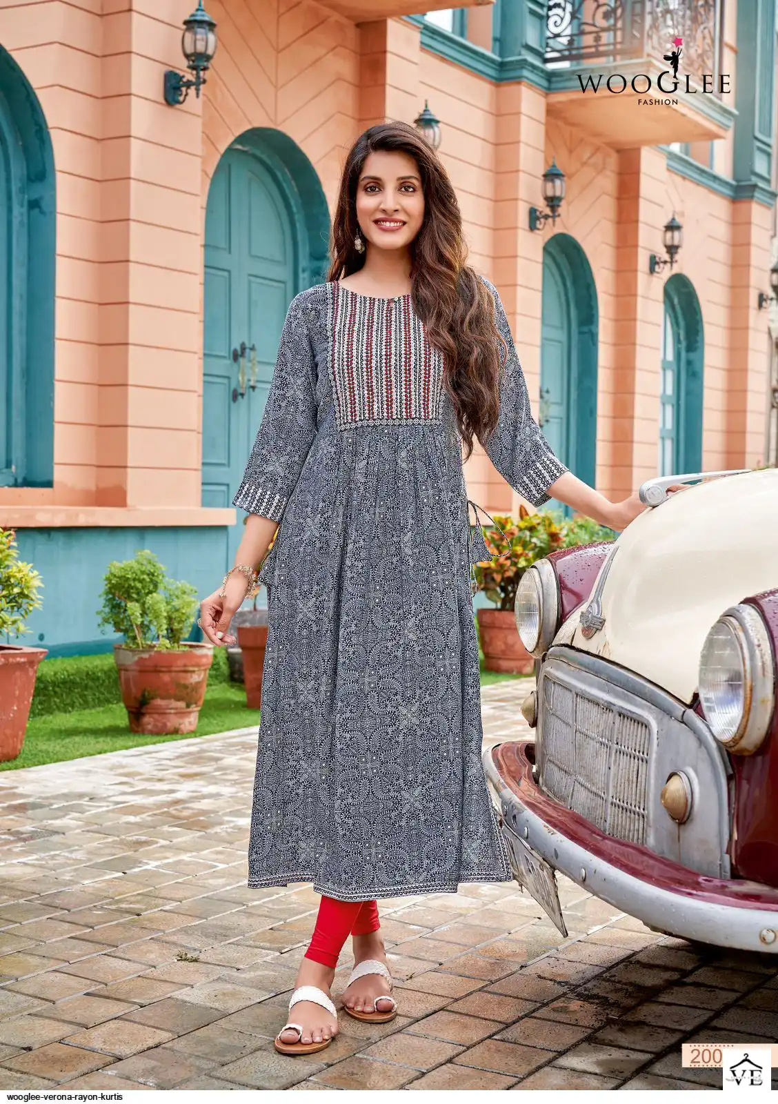 Wooglee Verona Rayon Wholesale Kurtis Catalog — Wholesale Kurtis, MPA wholesale from Surat — view 6