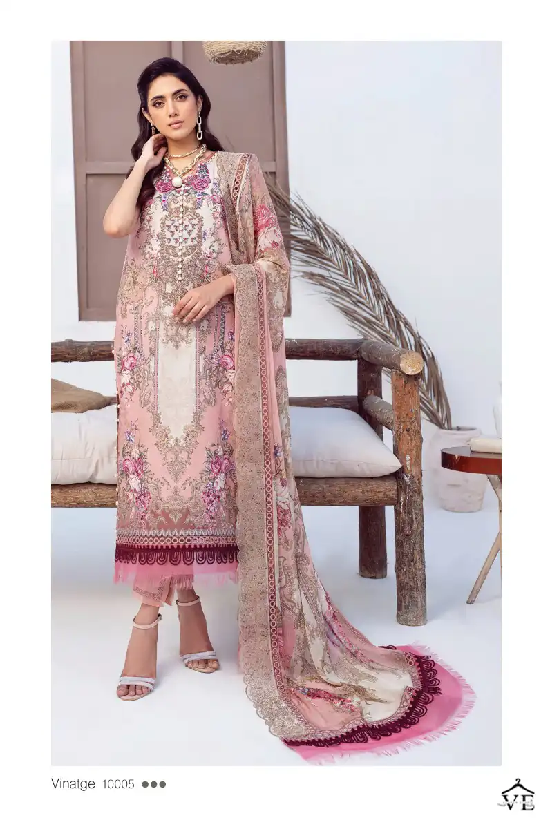 Shraddha Vintage Vol 10 Lawn Cotton Wholesale Pakistani Salwar Suit Catalog — Wholesale Salwar Suits, MPA wholesale from Surat - Gallery Image 6