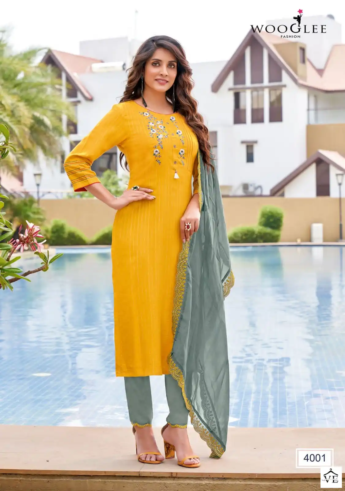 Wooglee Virangna Rayon Wholesale Readymade Salwar Suit Catalog — Wholesale Salwar Suits, MPA wholesale from Surat - Gallery Image 3