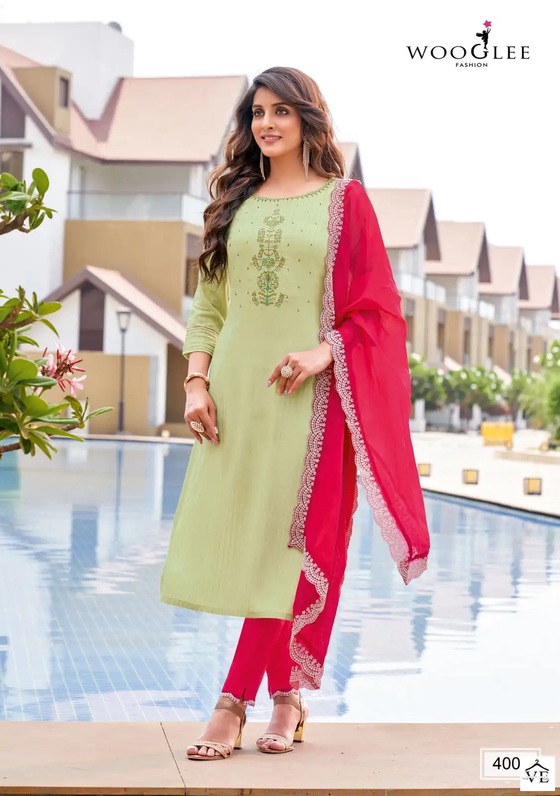 Wooglee Virangna Rayon Wholesale Readymade Salwar Suit Catalog — Wholesale Salwar Suits, MPA wholesale from Surat - Gallery Image 5
