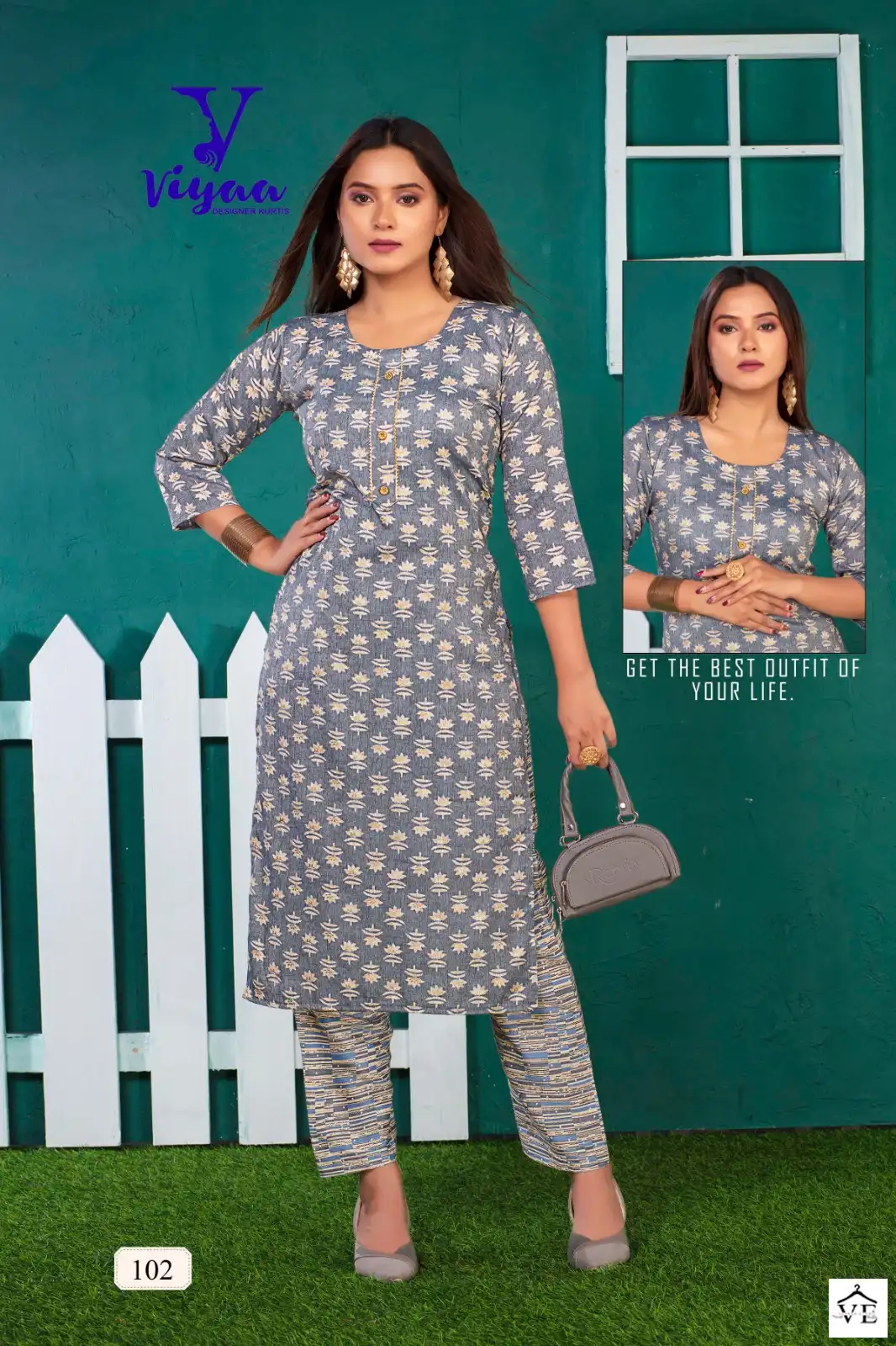 Vardan Ethnic Vitara V1 Pure Original Capsule Rayon Wholesale Kurti With Pant Catalog — Wholesale Kurtis, MPA wholesale from Surat - Gallery Image 2