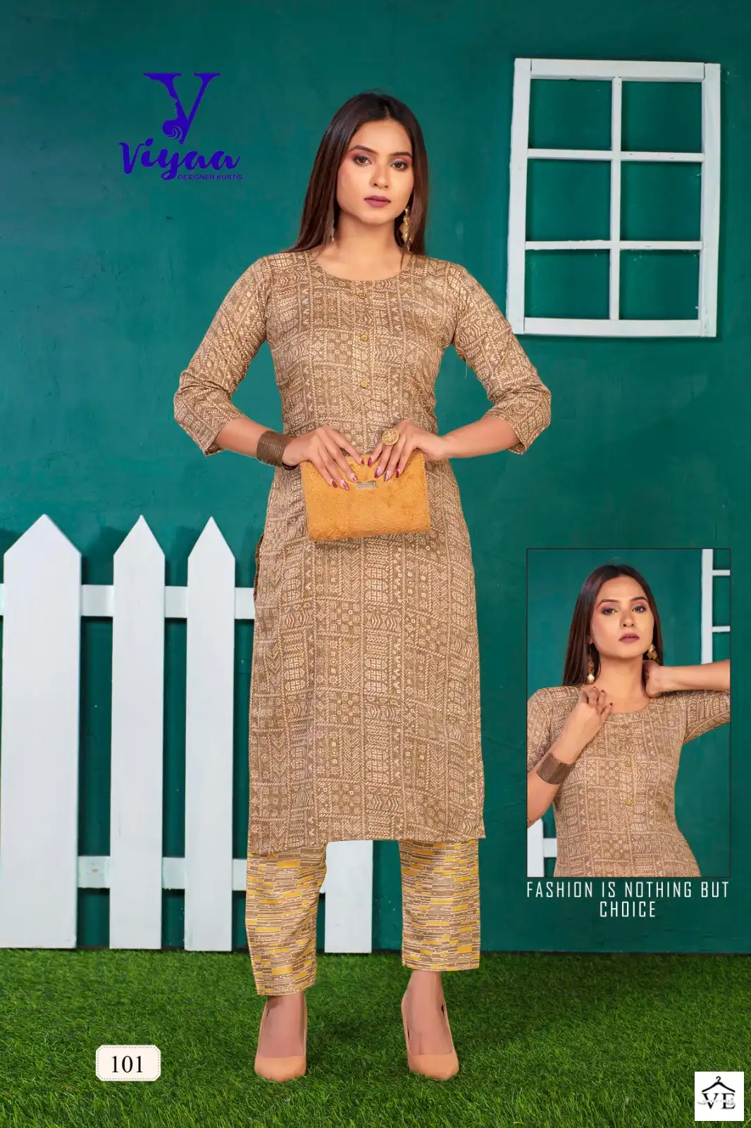 Vardan Ethnic Vitara V1 Pure Original Capsule Rayon Wholesale Kurti With Pant Catalog — Wholesale Kurtis, MPA wholesale from Surat - Gallery Image 3