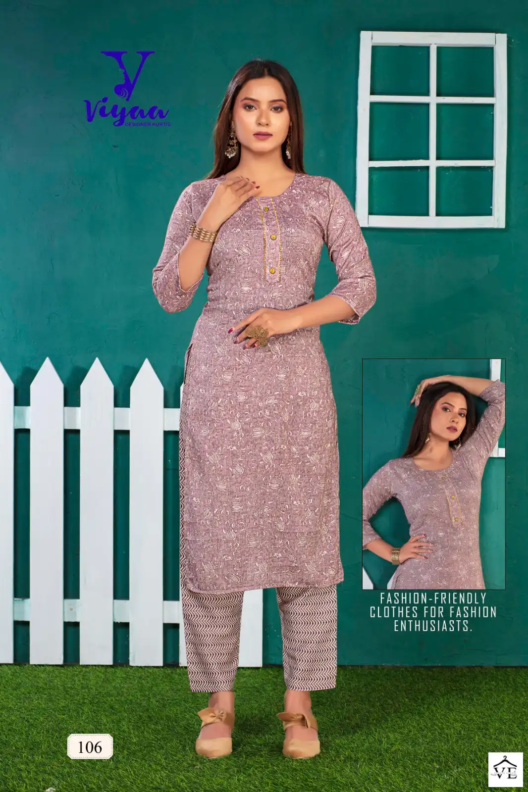 Vardan Ethnic Vitara V1 Pure Original Capsule Rayon Wholesale Kurti With Pant Catalog — Wholesale Kurtis, MPA wholesale from Surat - Gallery Image 5