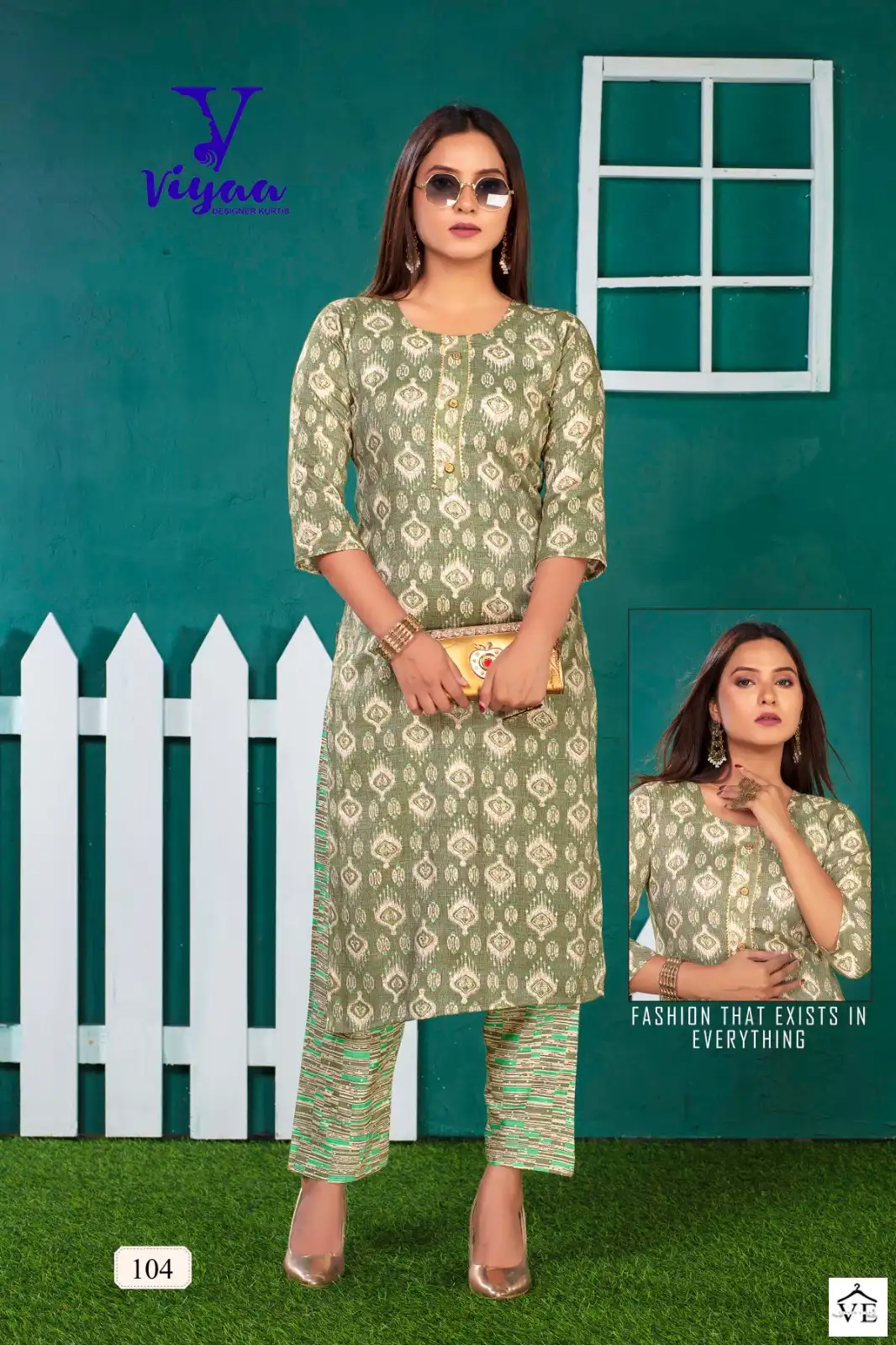Vardan Ethnic Vitara V1 Pure Original Capsule Rayon Wholesale Kurti With Pant Catalog — Wholesale Kurtis, MPA wholesale from Surat - Gallery Image 6