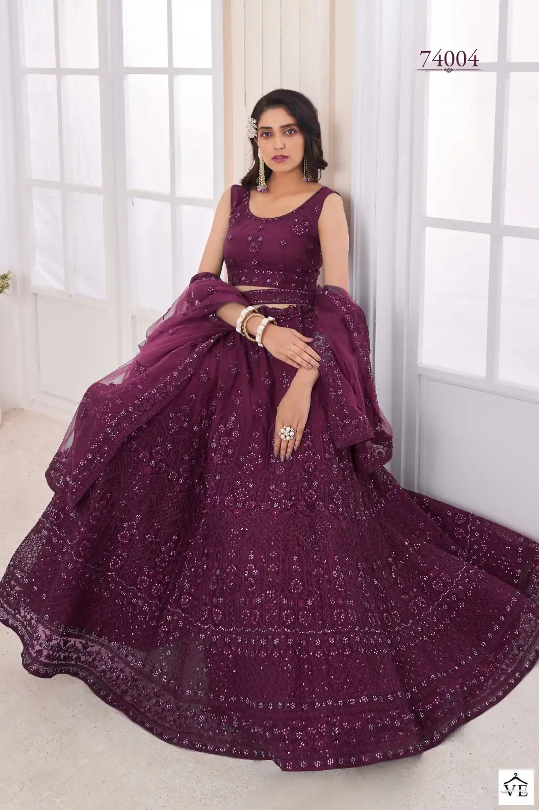 Arya Designs Volume 48 Soft Net Wholesale Lehenga Catalog — Wholesale Lehenga, MPA wholesale from Surat - Gallery Image 7