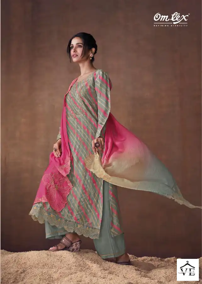 Omtex Vrunda Banaras Jacquard Wholesale Designer Salwar Suit Catalog — Wholesale Salwar Suits, MPA wholesale from Surat - Gallery Image 2
