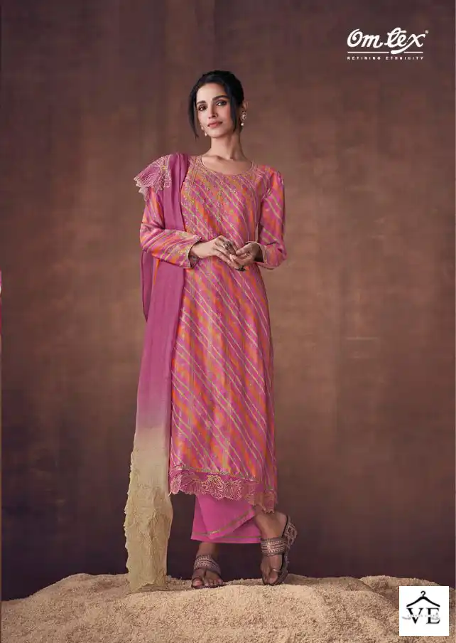 Omtex Vrunda Banaras Jacquard Wholesale Designer Salwar Suit Catalog — Wholesale Salwar Suits, MPA wholesale from Surat - Gallery Image 5