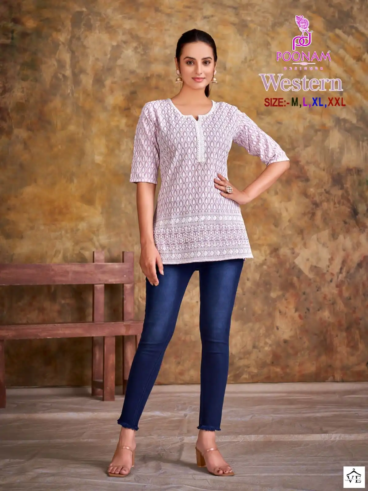Poonam Designer Western Heavy Quality Rayon Wholesale Kurtis Catalog — Wholesale Kurtis, MPA wholesale from Surat - Gallery Image 2