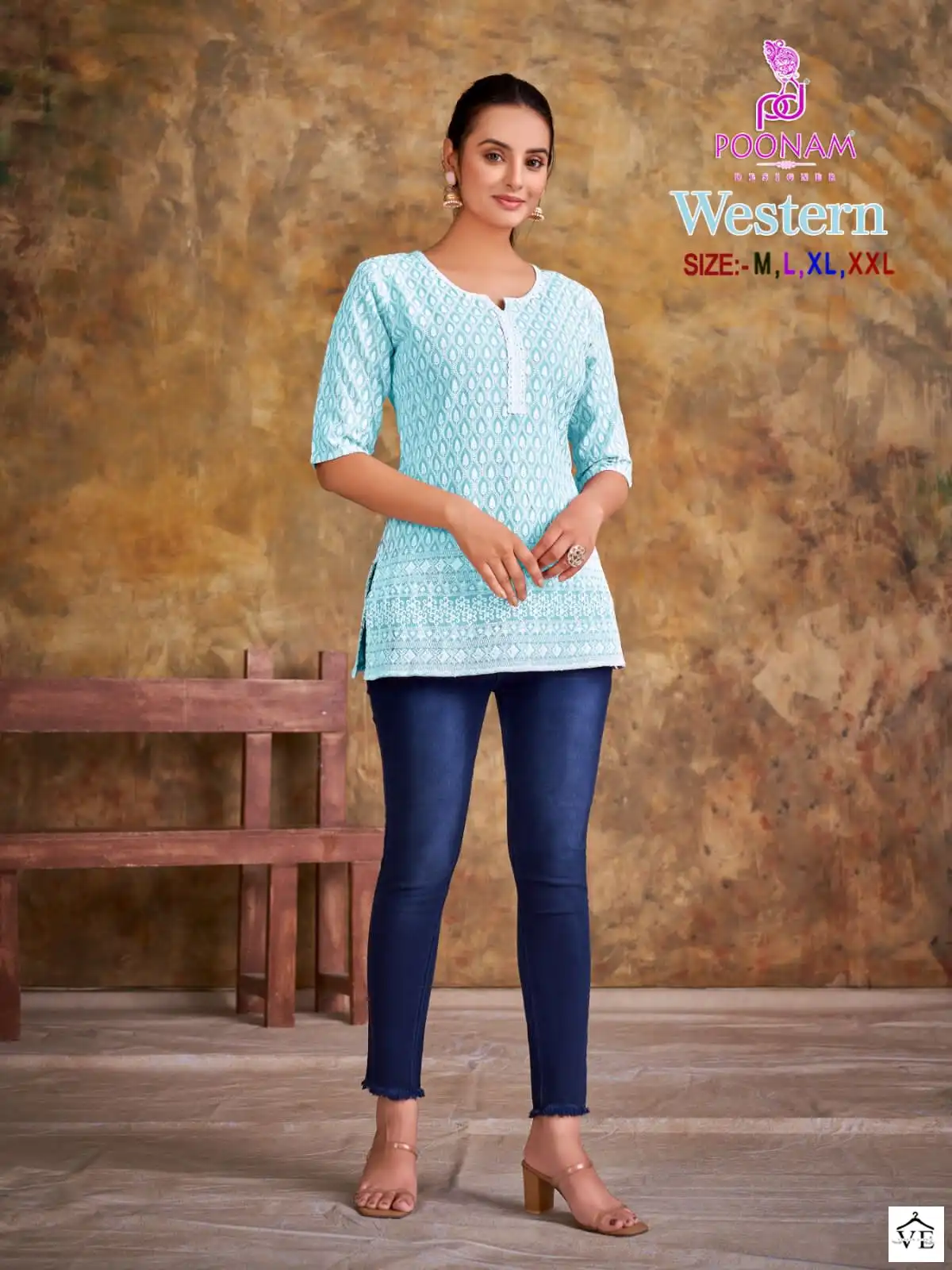 Poonam Designer Western Heavy Quality Rayon Wholesale Kurtis Catalog — Wholesale Kurtis, MPA wholesale from Surat — view 5
