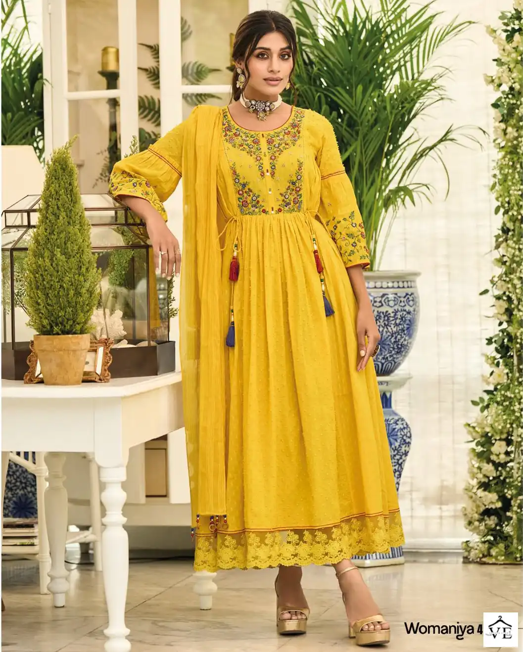 green emerald velvet dress Buy Yellow Bridesmaid Lehenga With Sleeveless Blouse And Draped Cape