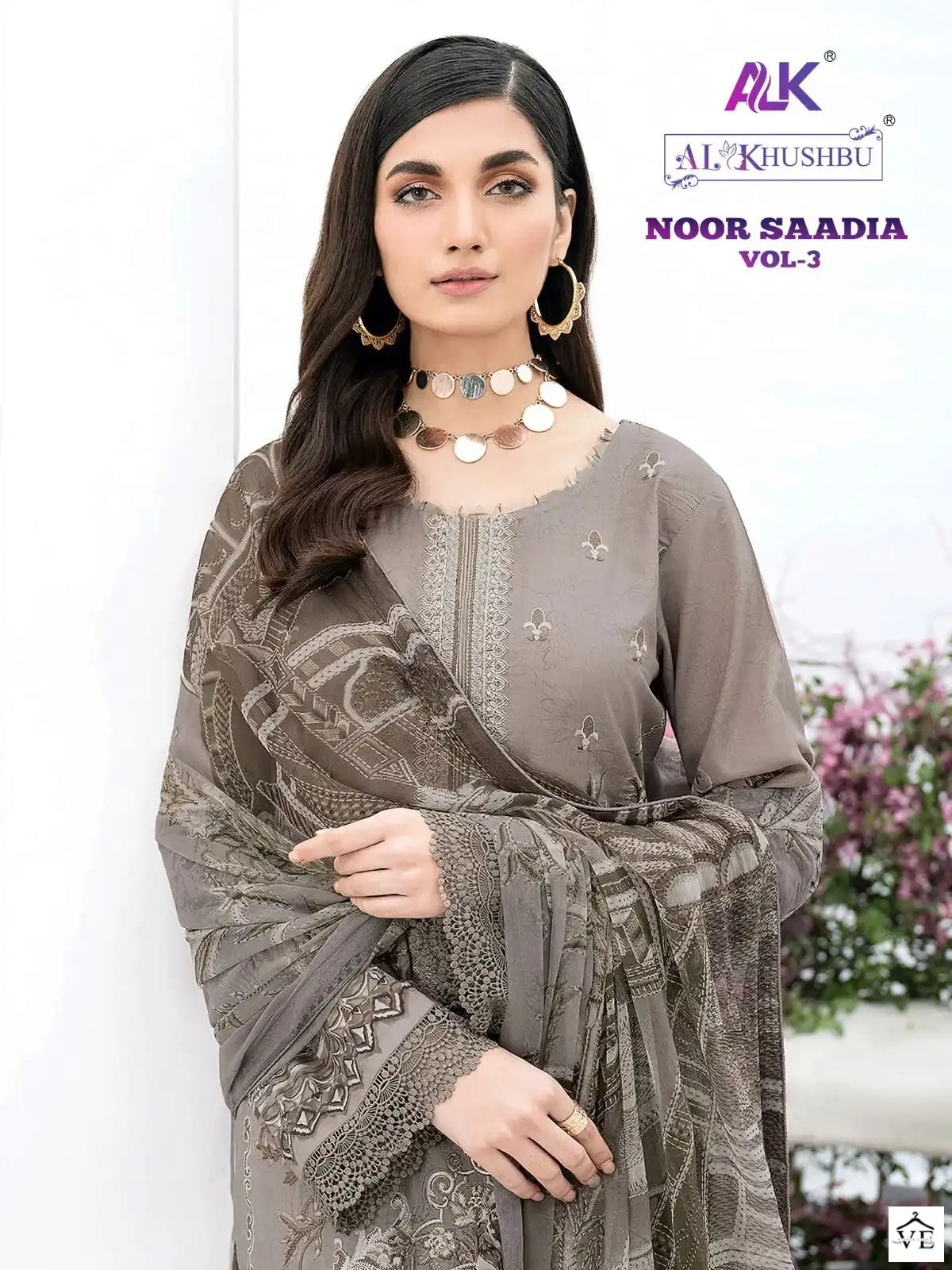 Al_Khushbu Noor Saadia Vol 3 Pure Cambric Cotton Wholesale Pakistani Salwar Suit Catalog — Wholesale Salwar Suits, MPA wholesale from Surat — view 1