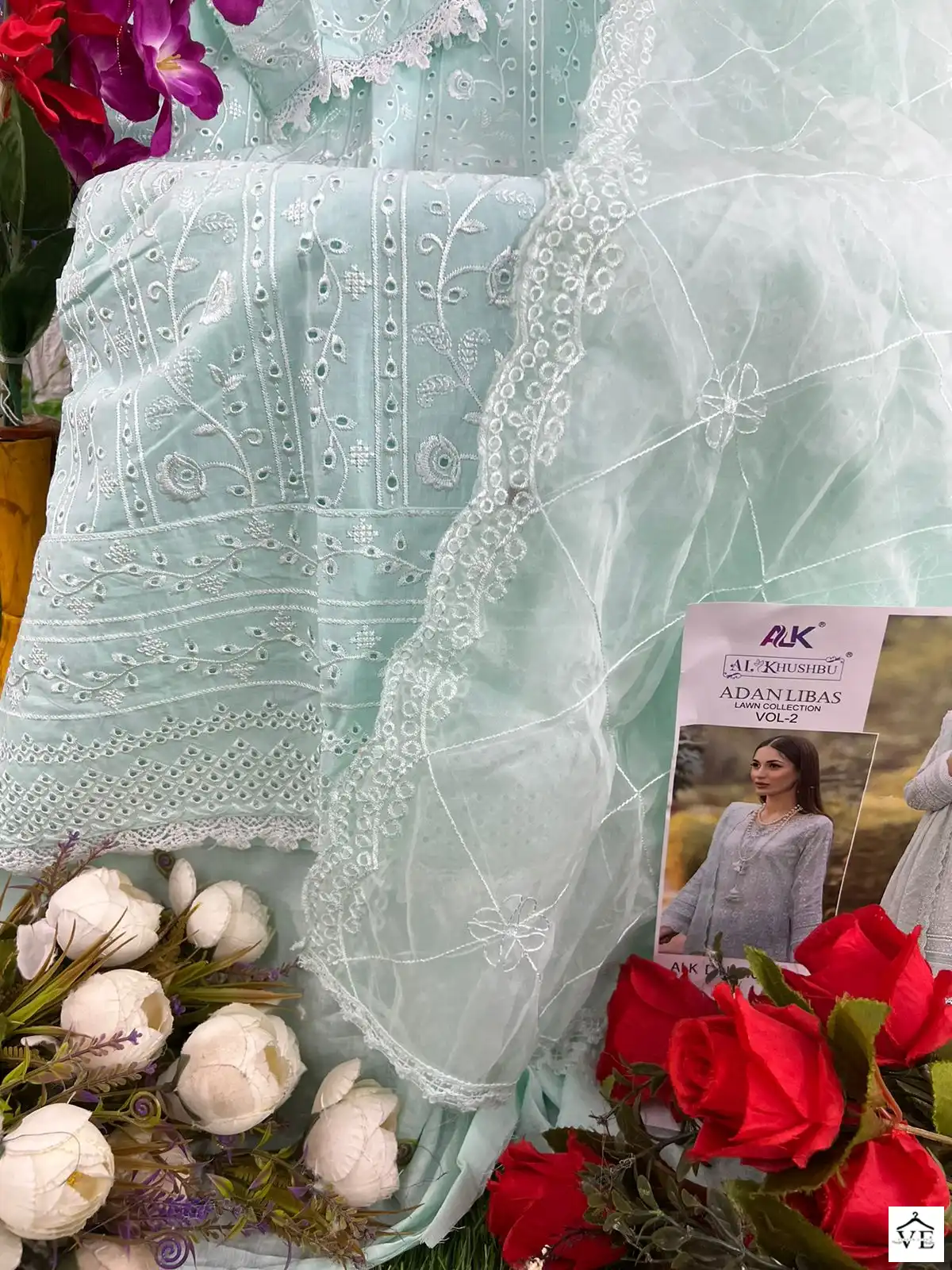 Al_Khushbu 4091 Pure Cambric Cotton Wholesale Pakistani Salwar Suit Catalog — Wholesale Salwar Suits, MPA wholesale from Surat - Gallery Image 2