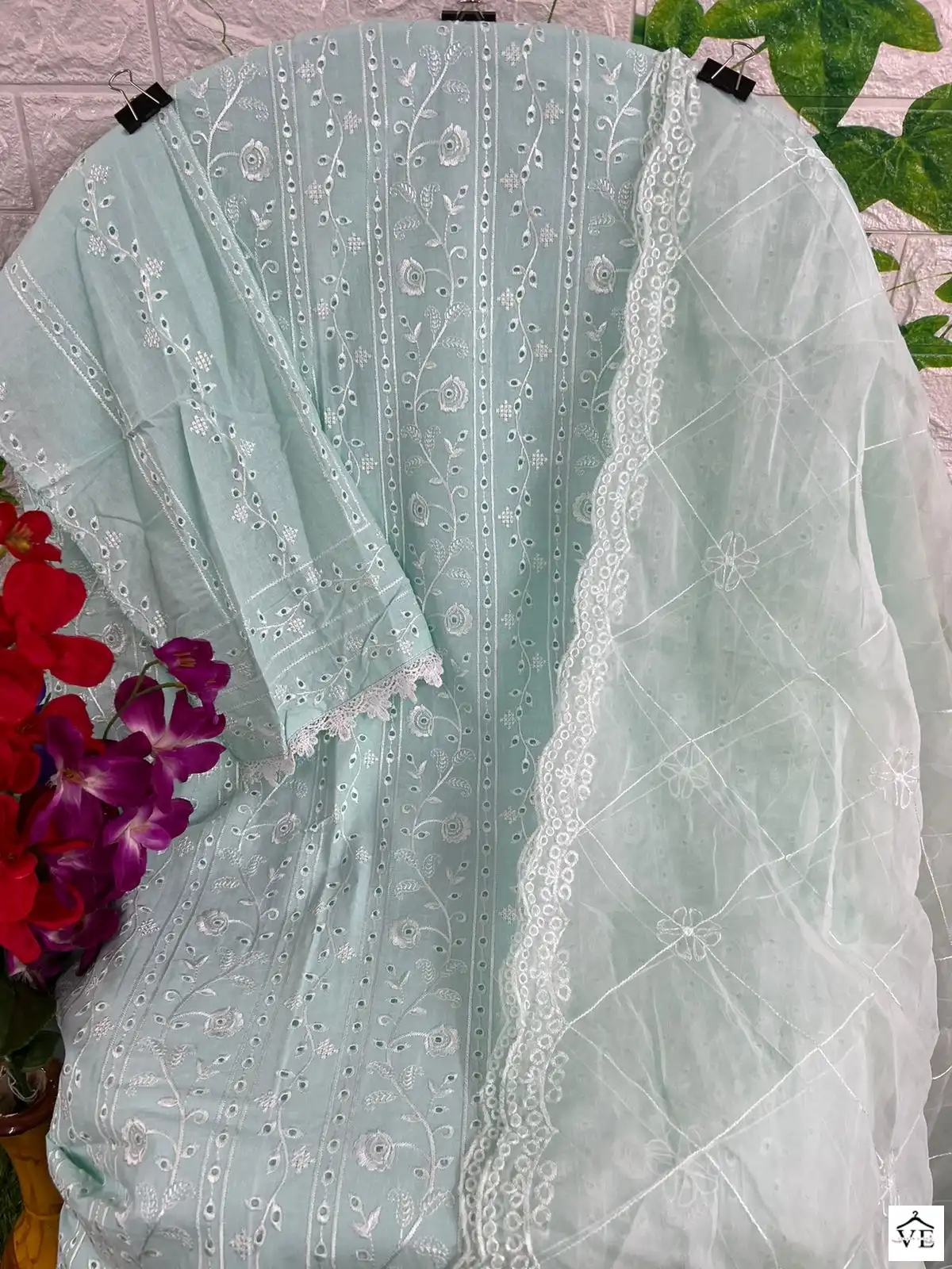 Al_Khushbu 4091 Pure Cambric Cotton Wholesale Pakistani Salwar Suit Catalog — Wholesale Salwar Suits, MPA wholesale from Surat — view 3