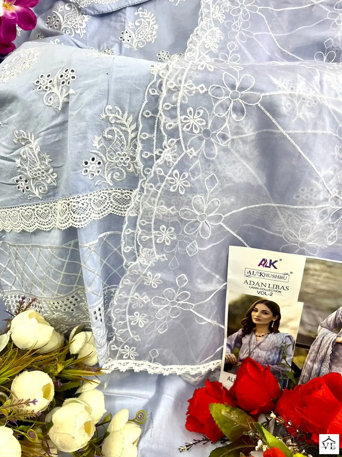 Al_Khushbu 4090 Pure Cambric Cotton Wholesale Pakistani Salwar Suit Catalog — Wholesale Salwar Suits, MPA wholesale from Surat — view 3