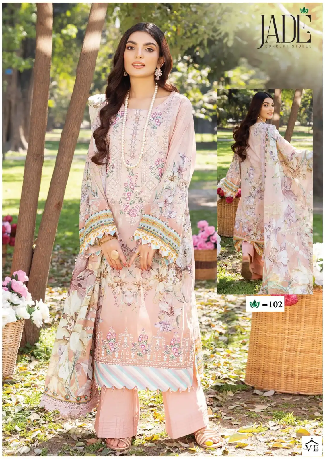 Jade Crimson Exclusive Heavy Lawn Collection Pure Heavy Lawn Wholesale Pakistani Salwar Suit Catalog — Wholesale Salwar Suits, MPA wholesale from Surat — view 1