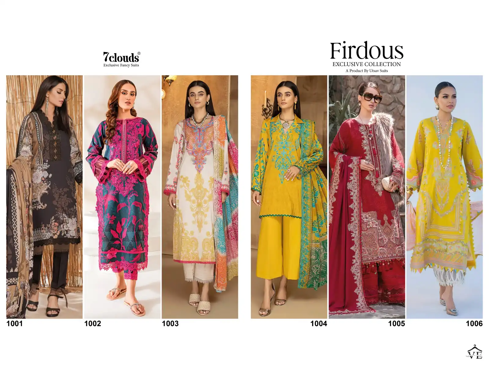 Utsav Suits Firdous Collection 1 Pure Cotton Wholesale Pakistani Salwar Suit Catalog — Wholesale Salwar Suits, MPA wholesale from Surat — view 7